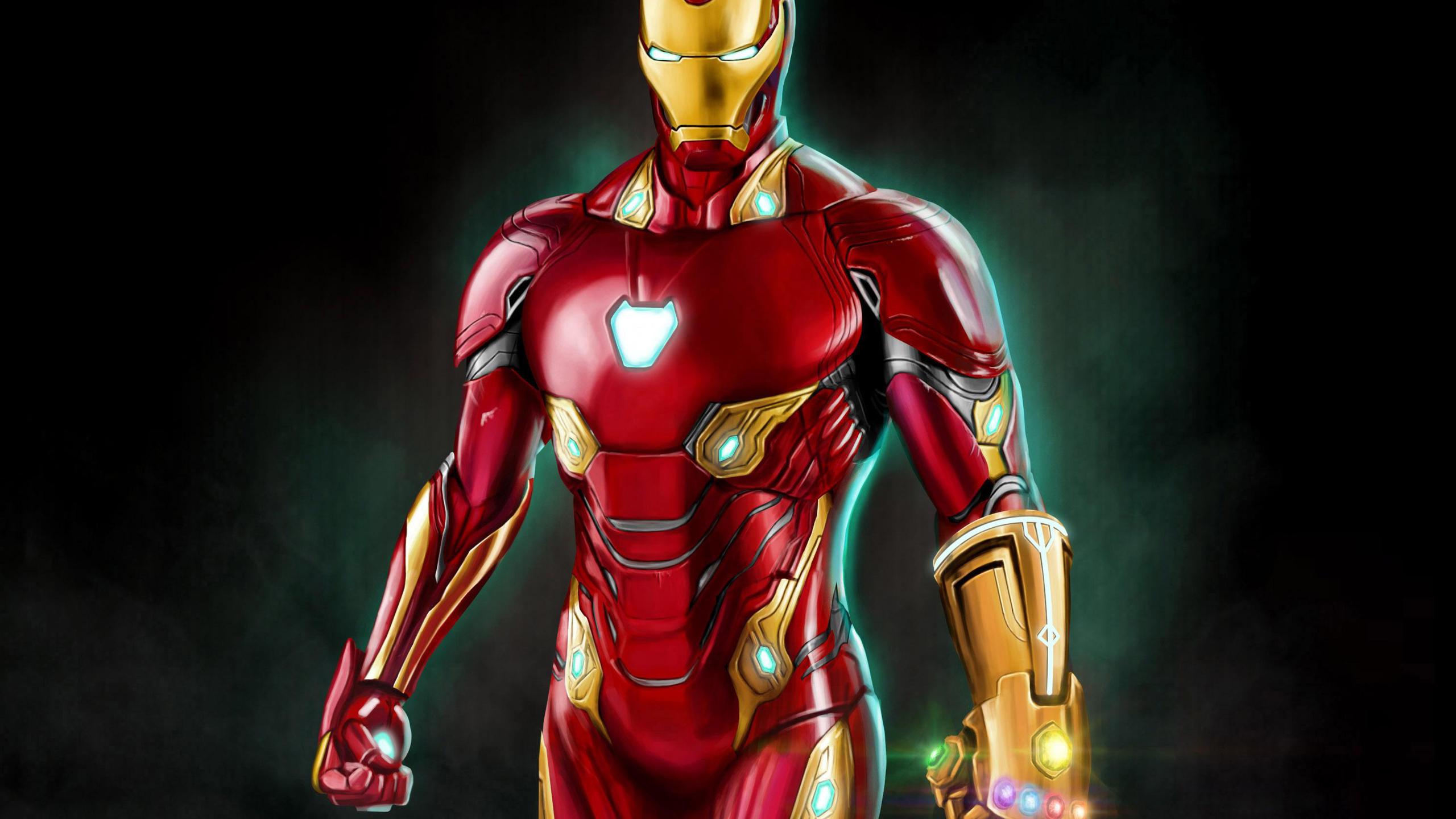 Iron Man Infinity Gauntlet Artwork 1440P Resolution HD 4k