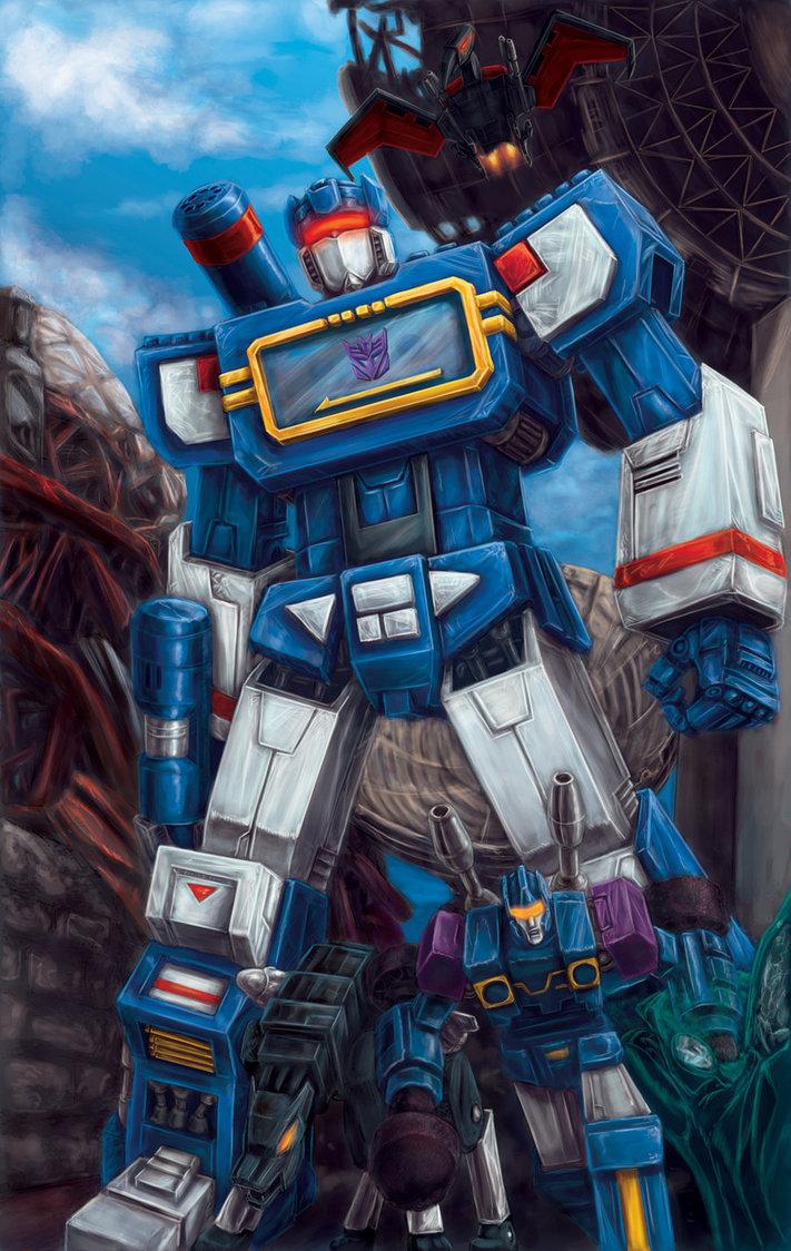 retro soundwave background transformer