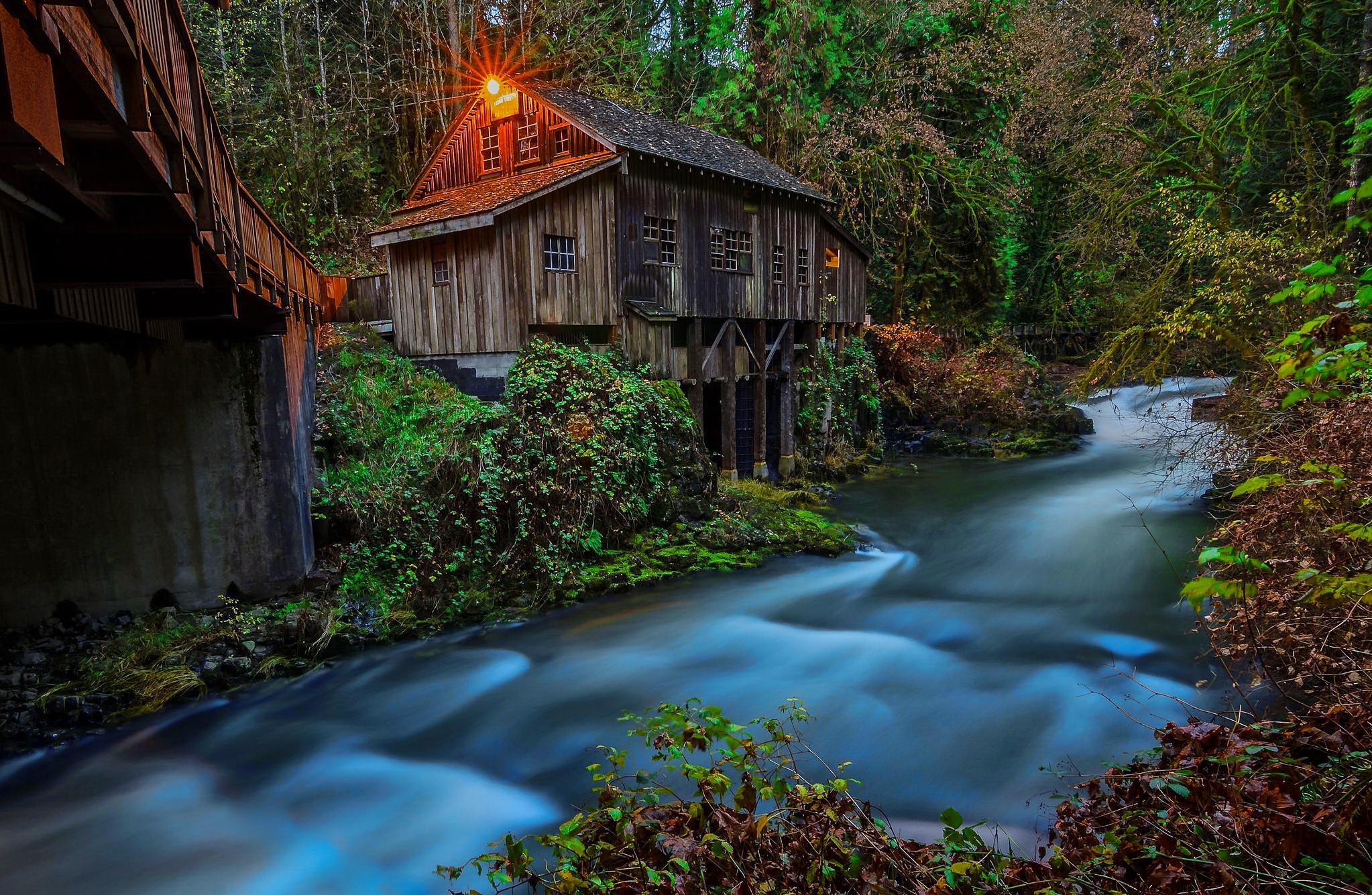Old Mill on Forest River HD Wallpaper. Background Imagex1335
