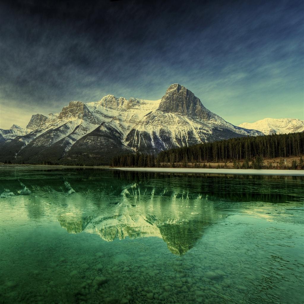 Mountain Crystal Lake Reflection iPad Air Wallpaper Download