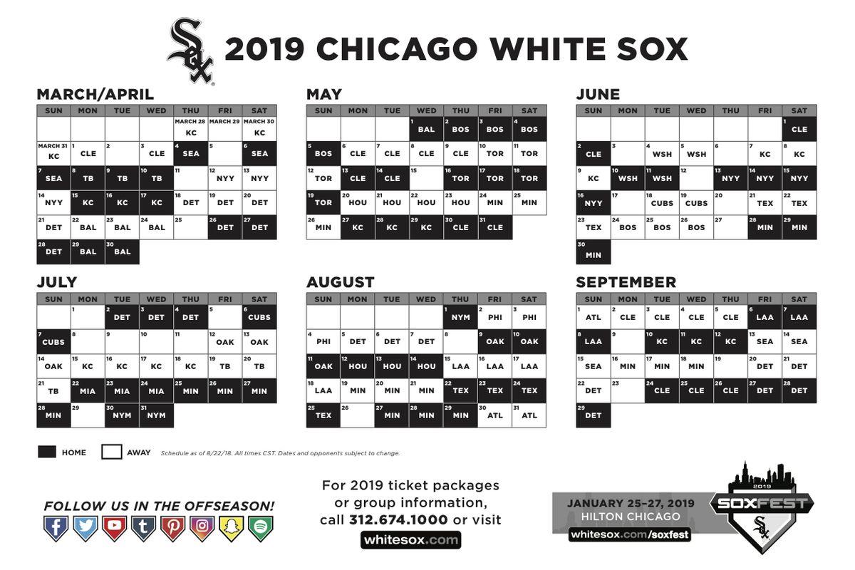 White Sox release 2019 schedule, with a home opener vs. Seattle