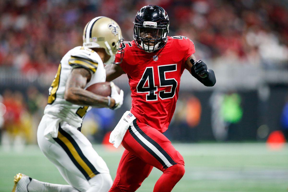 Deion Jones has become a genuine boogeyman for the Saints