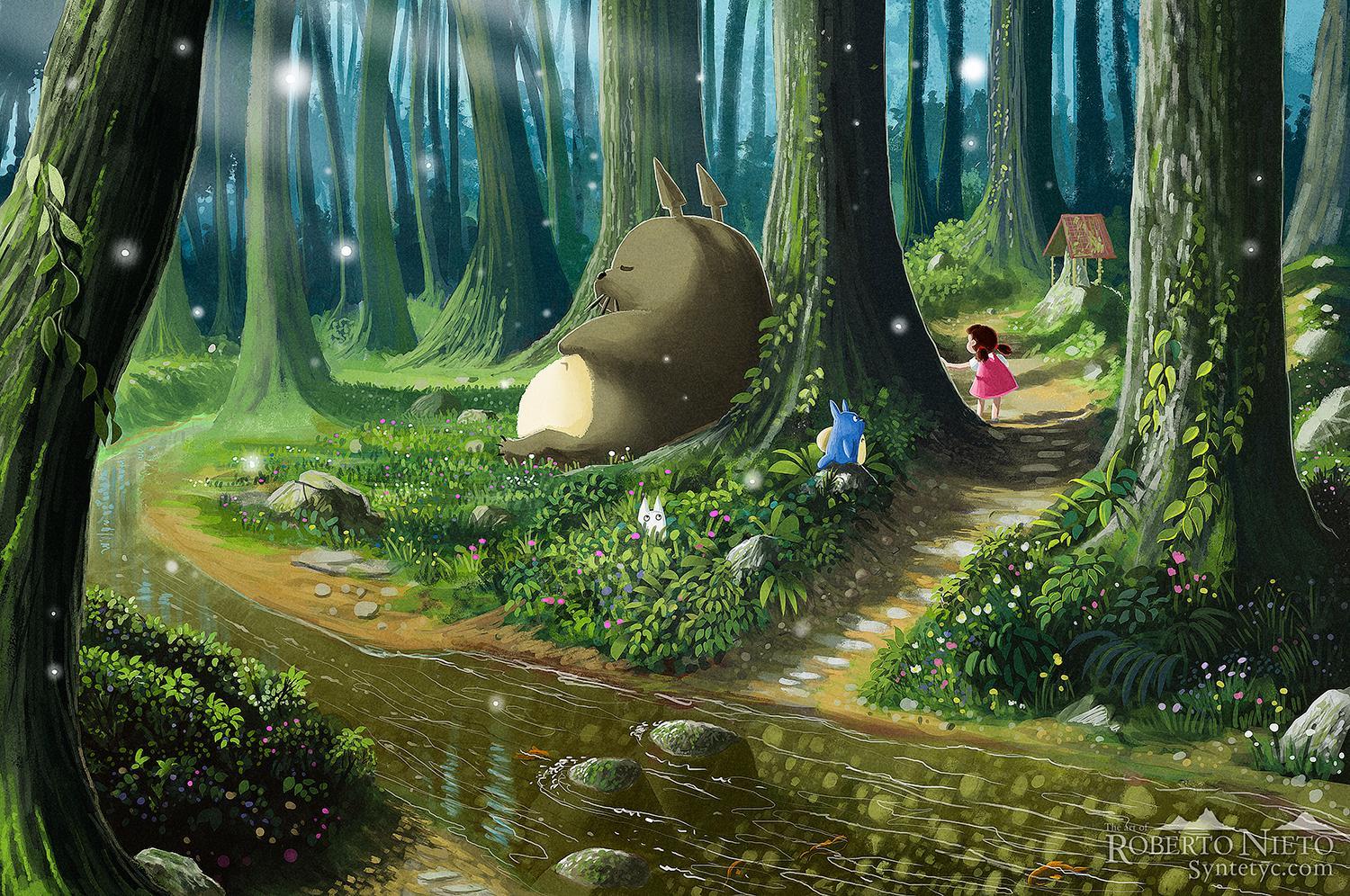 My Neighbor Totoro Bilder Totoro and Mei HD Hintergrund