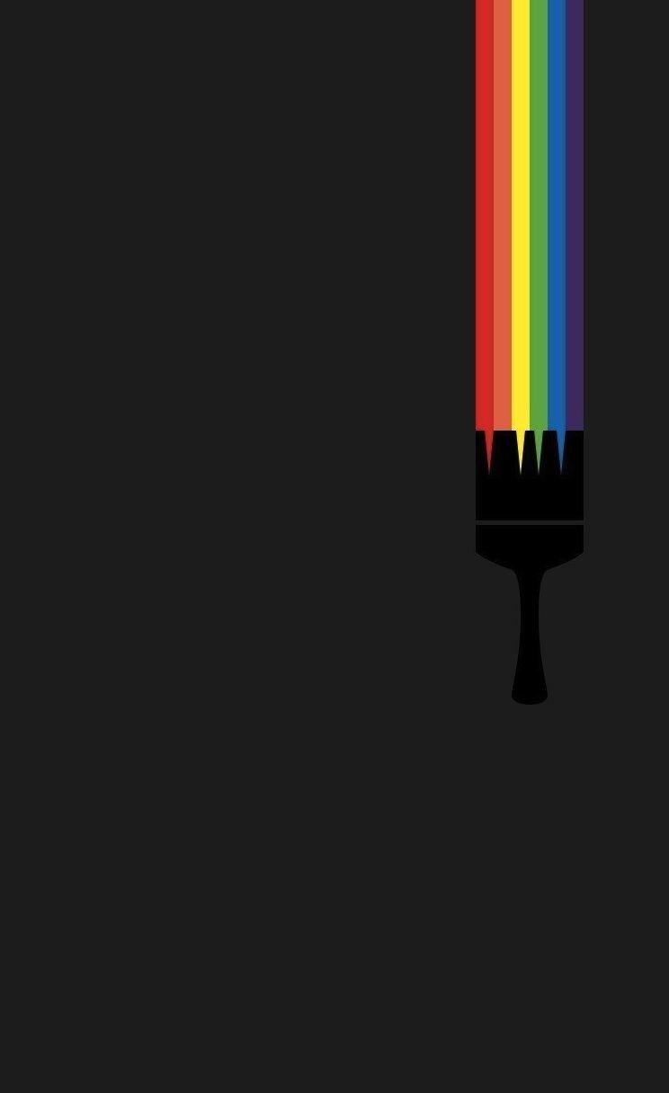 Rainbow Paint iPhone wallpaper. #simple
