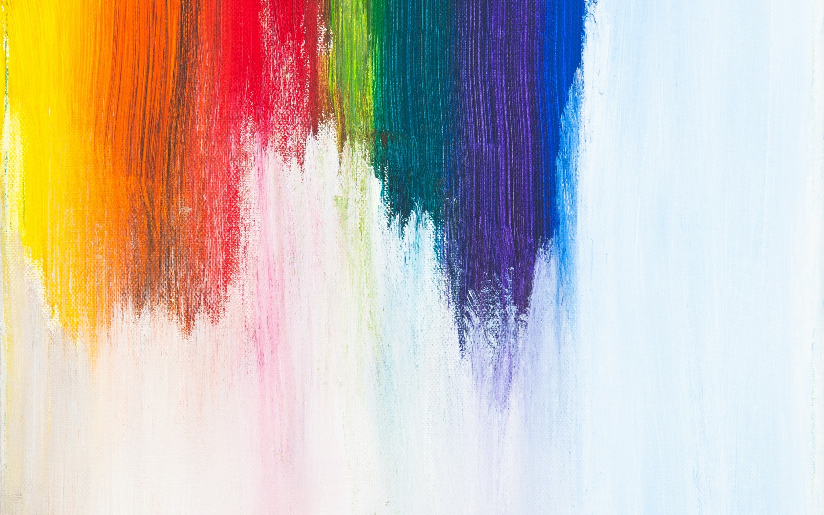Download 2880x1800 Rainbow Canvas, Colors, Wall, Painting Wallpaper
