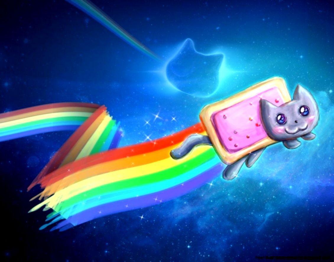 Rainbow Kitten Wallpaper
