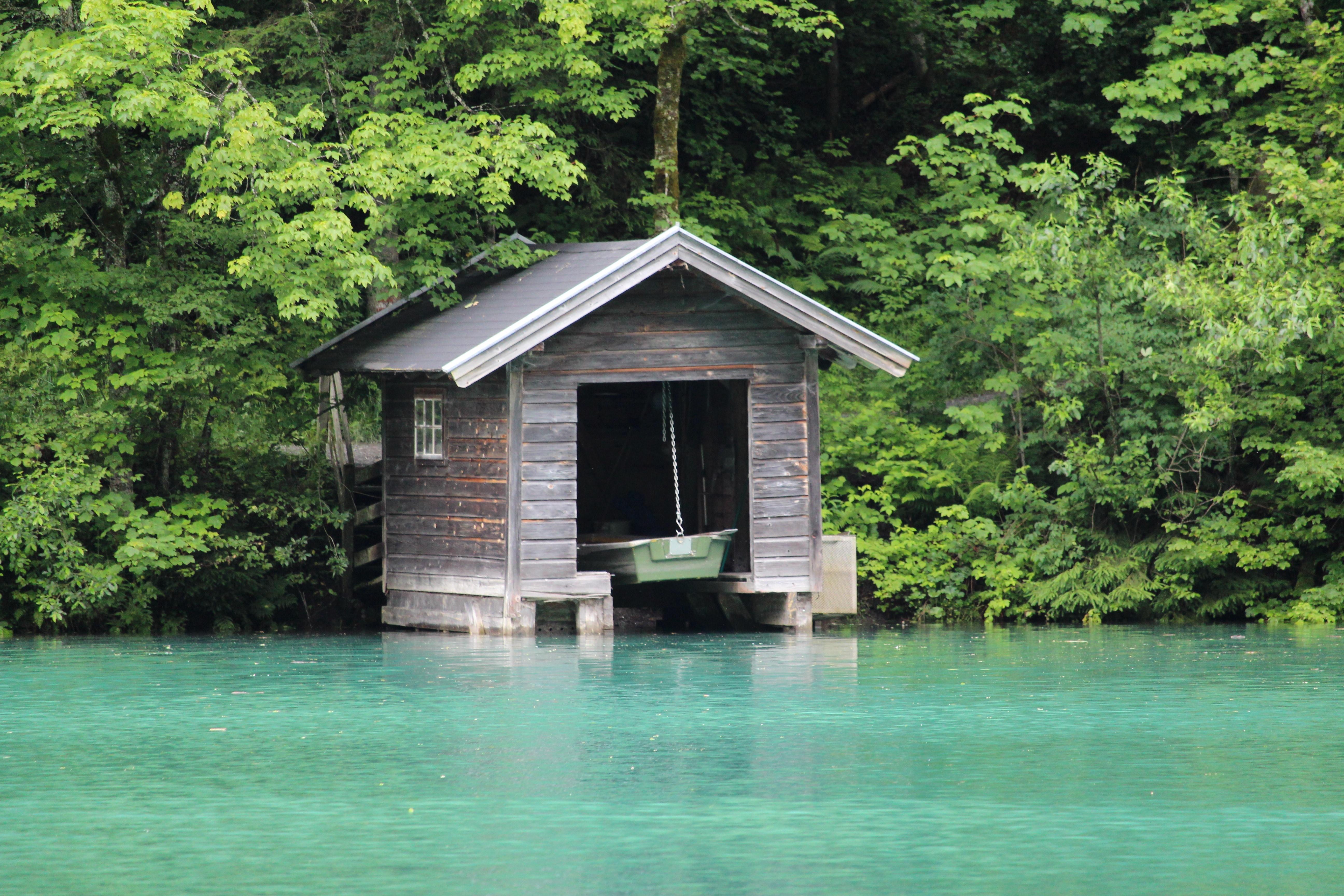 Cottage, Boathouse, Lake, Azure Lake, water, day free image
