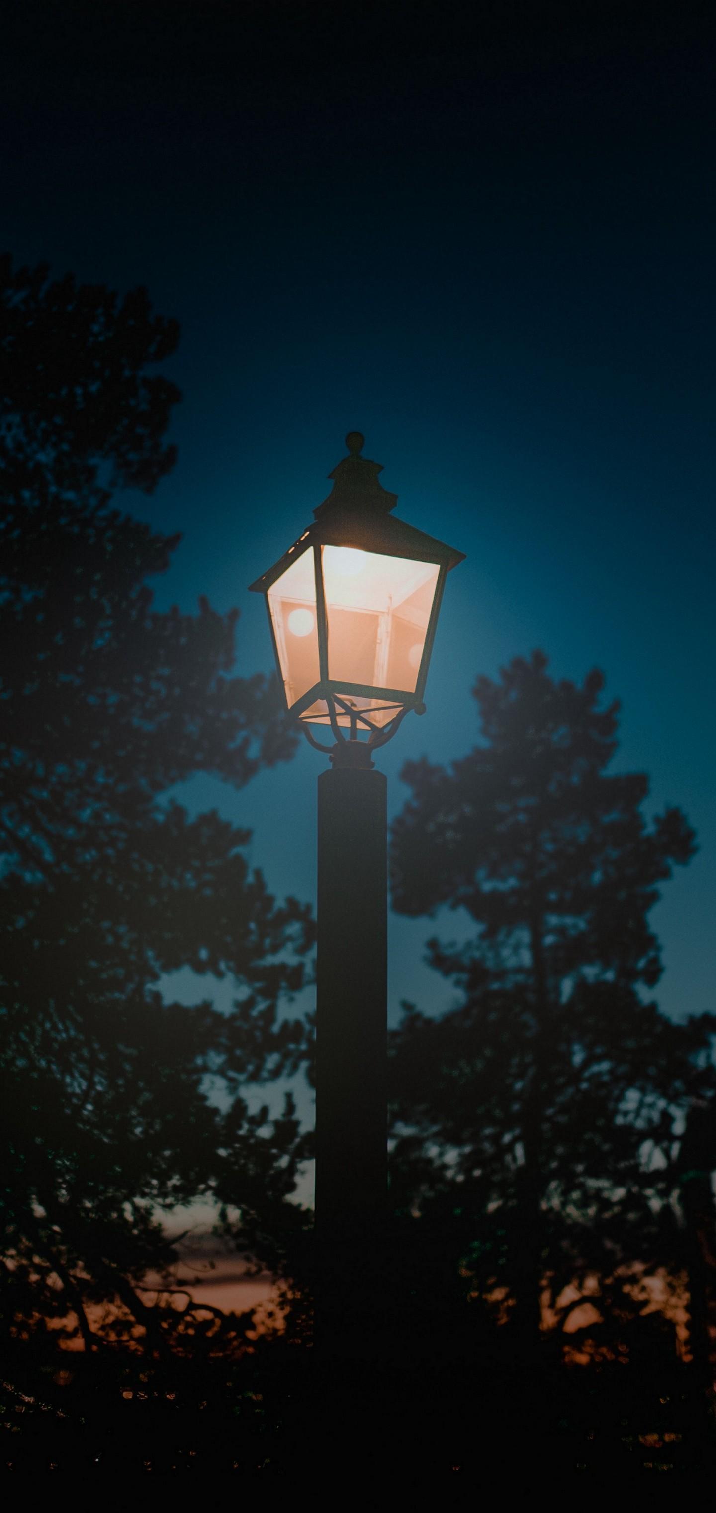 Lantern Night Pillar Light Wallpaper - [1440x3040]