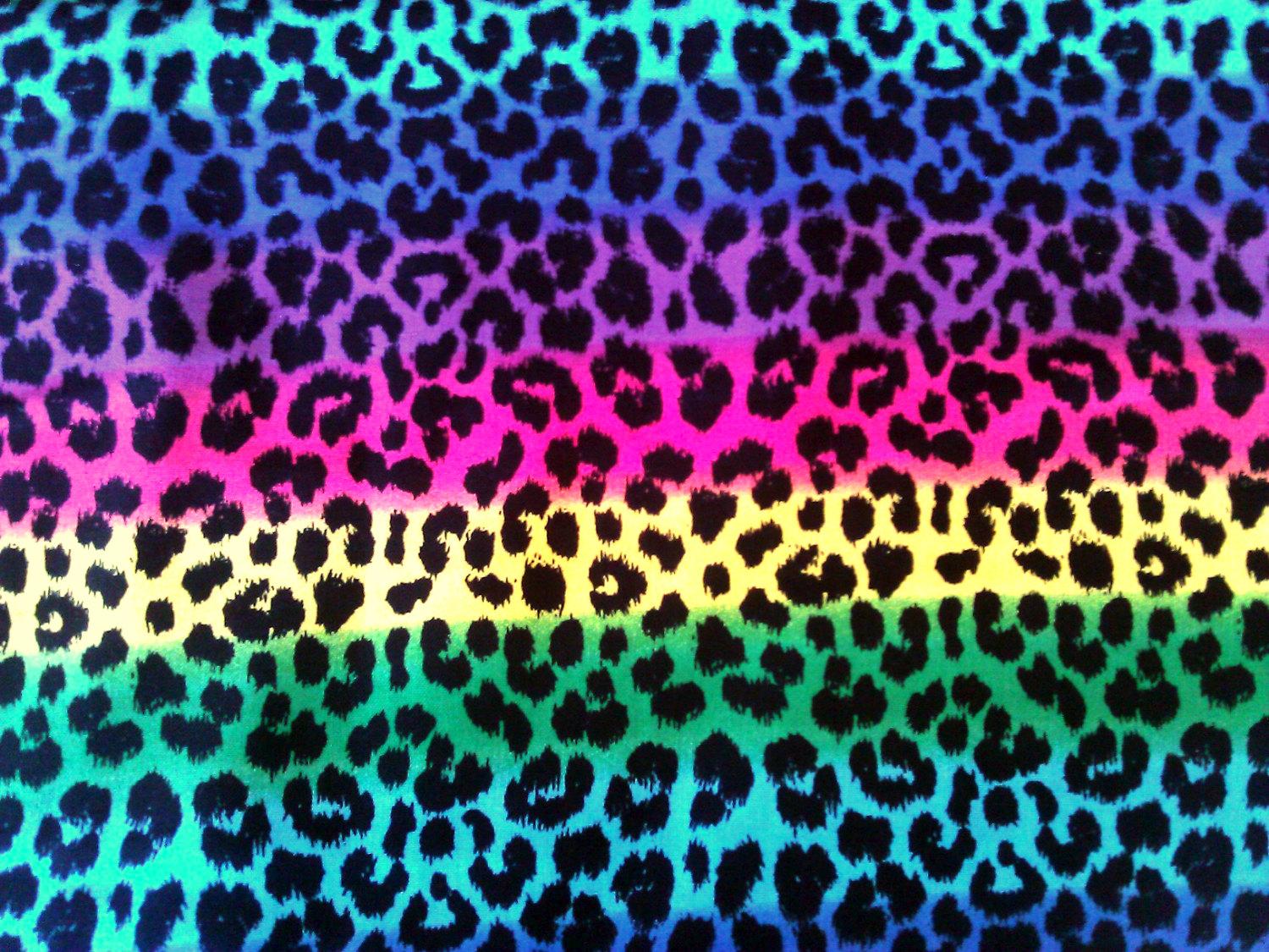 Neon Leopard Print Wallpaper