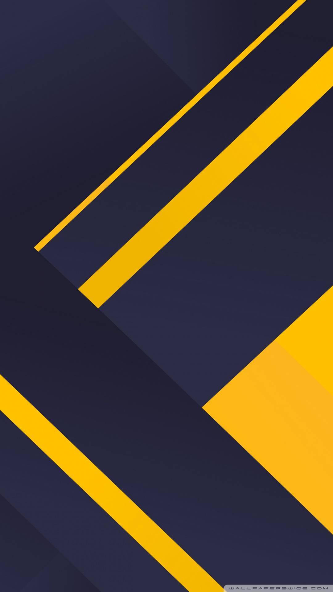 Navy Blue and Yellow Shapes ❤ 4K HD Desktop Wallpaper for 4K Ultra