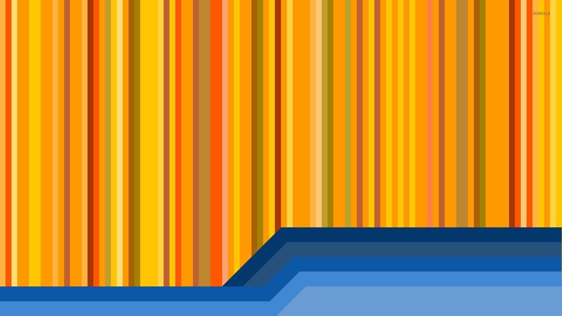 Yellow and blue stripes wallpaper wallpaper