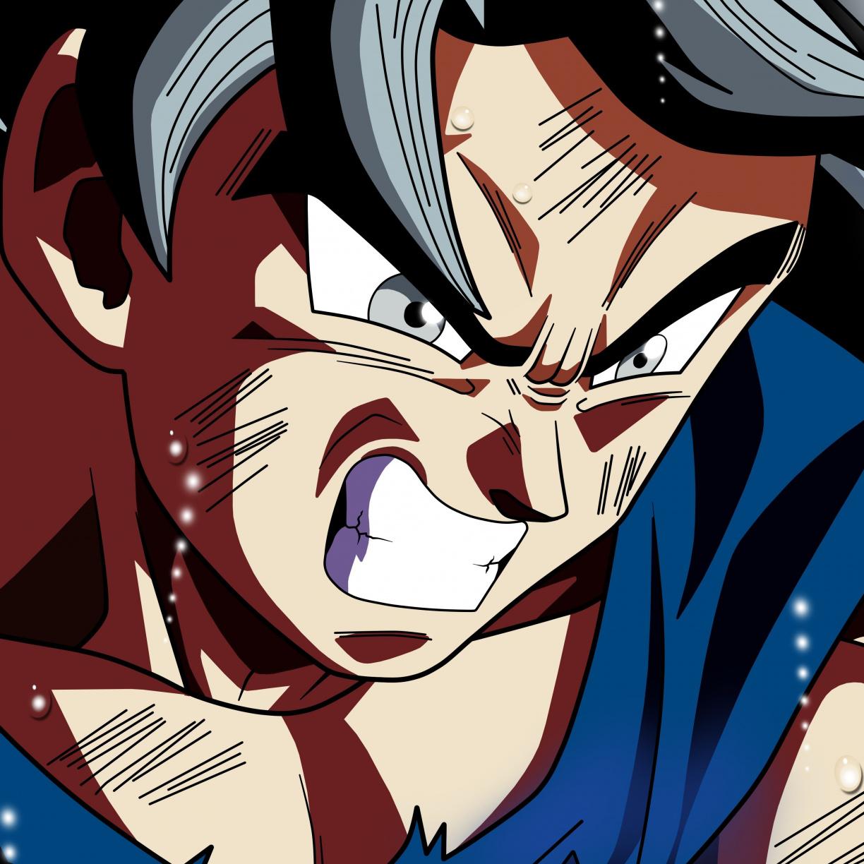 Desktop wallpaper goku, angry face, anime, dragon ball super, HD