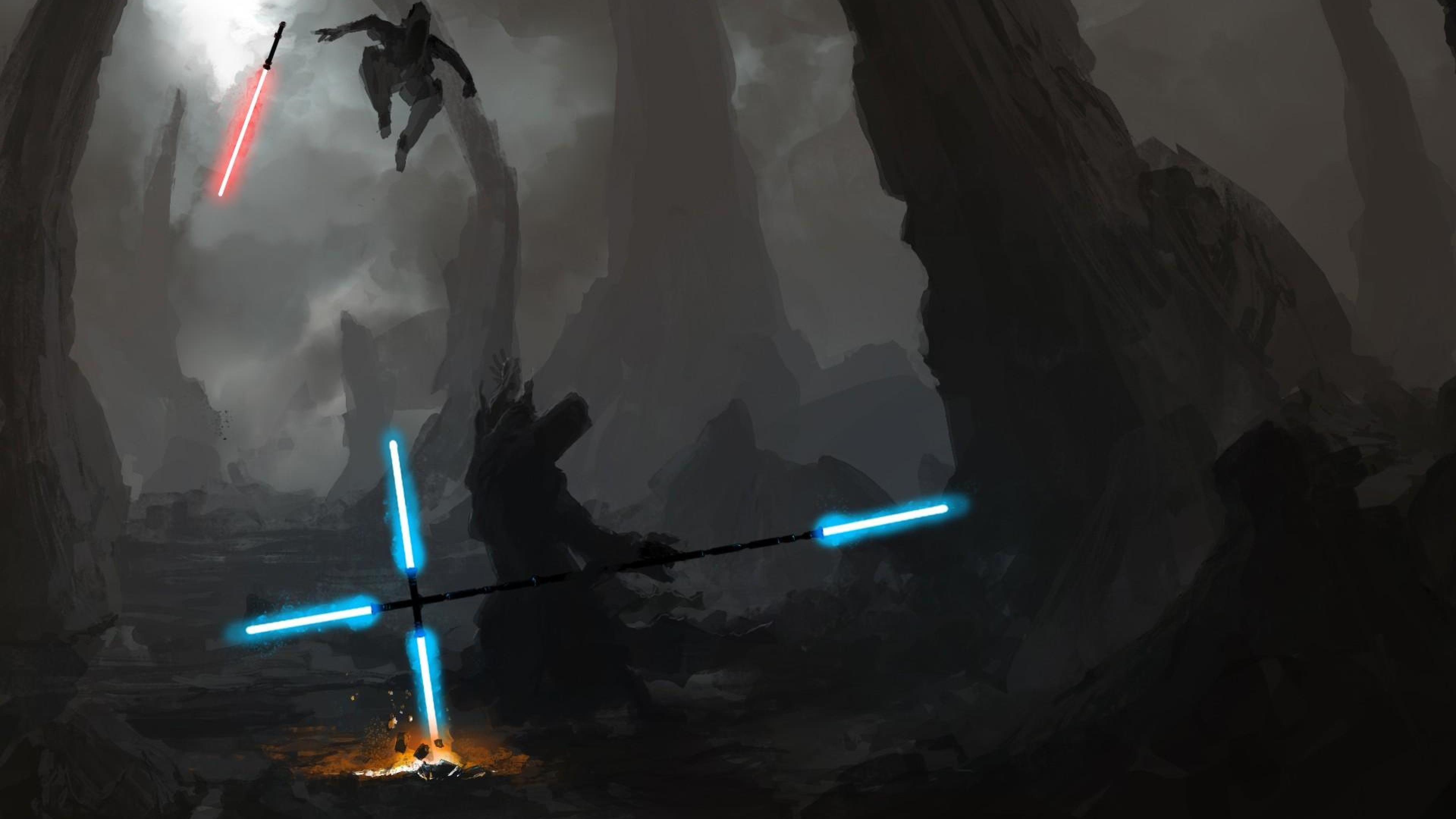 Dark Rey Lightsaber Wallpapers Wallpaper Cave