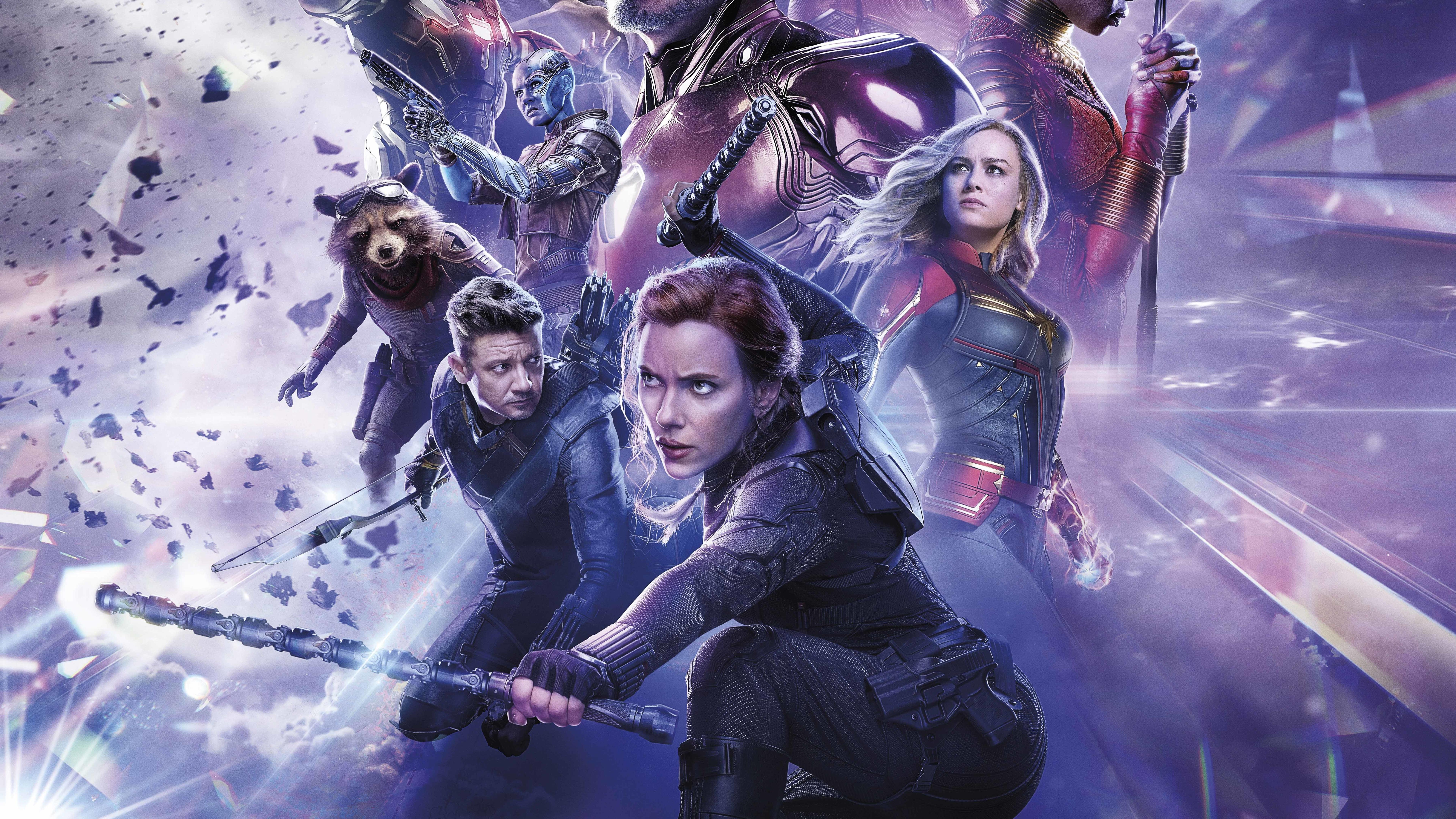 Black Widow Avengers Endgame Official Poster 8K Wallpaper