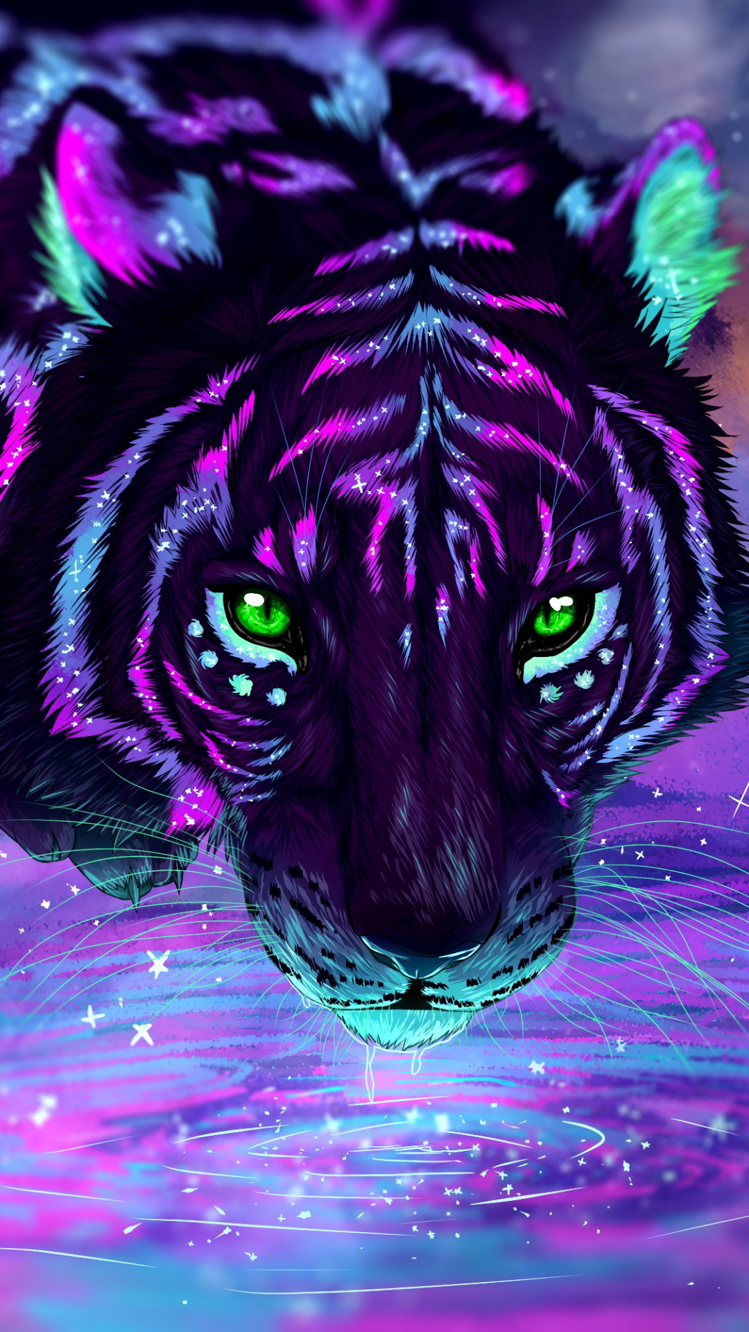 Fantasy Tiger (1080x1920) Wallpaper