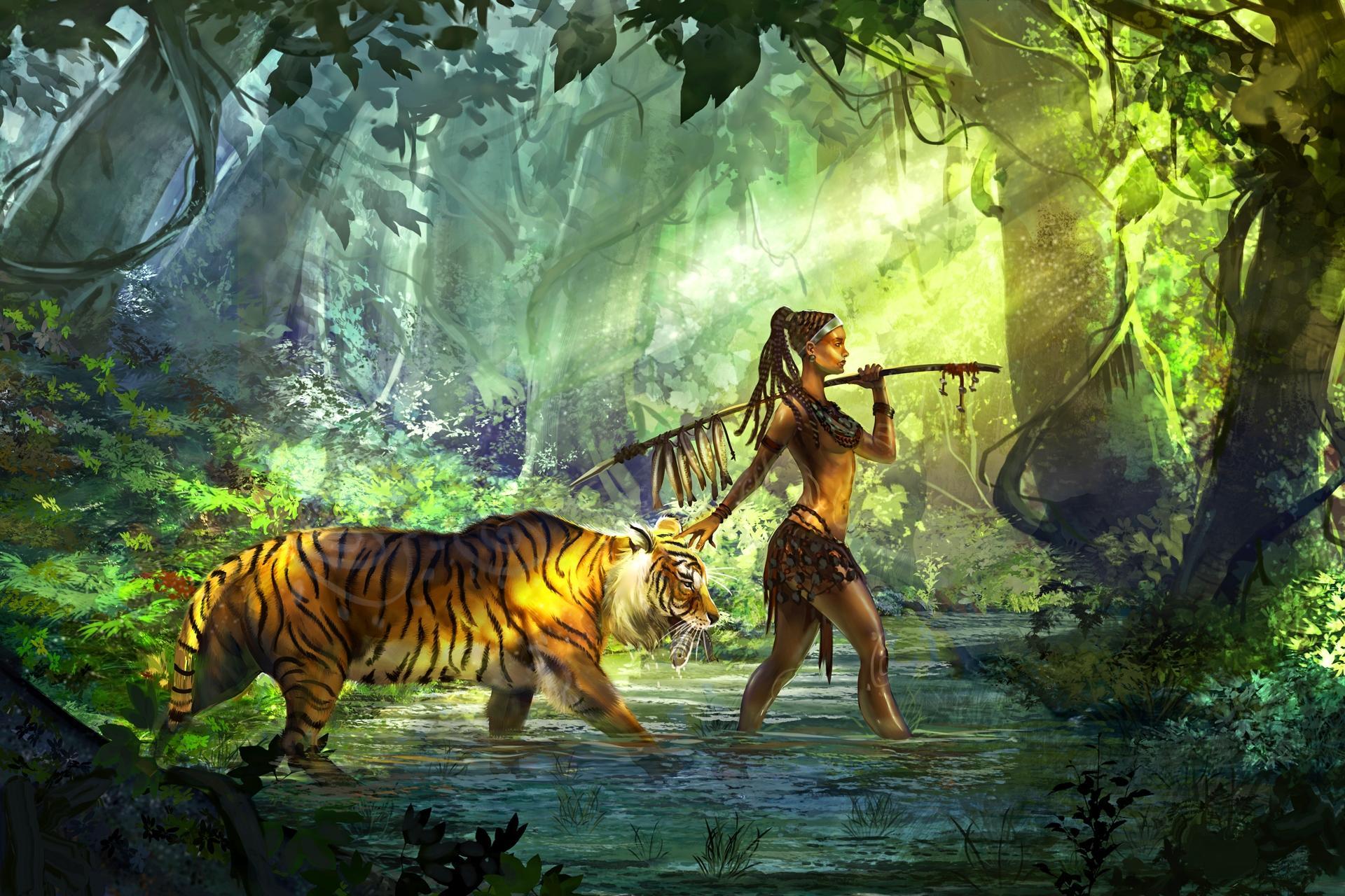 Fantasy Tiger Wallpaper 3 X 1280