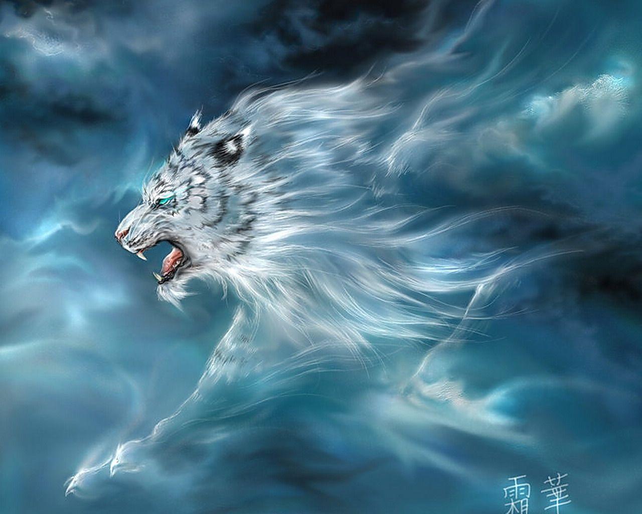 Tiger HD Wallpaper. Background. Mythological creatures, Mythical creatures, Chinese mythology