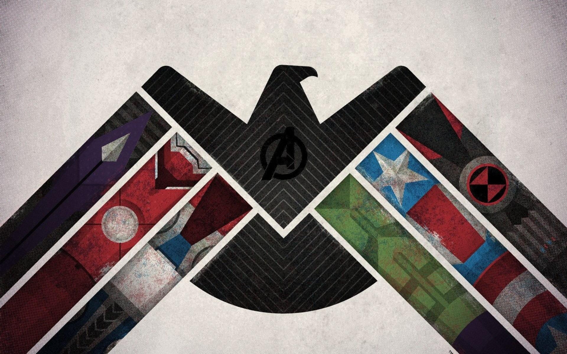 Avengers Eagle logo HD wallpaper