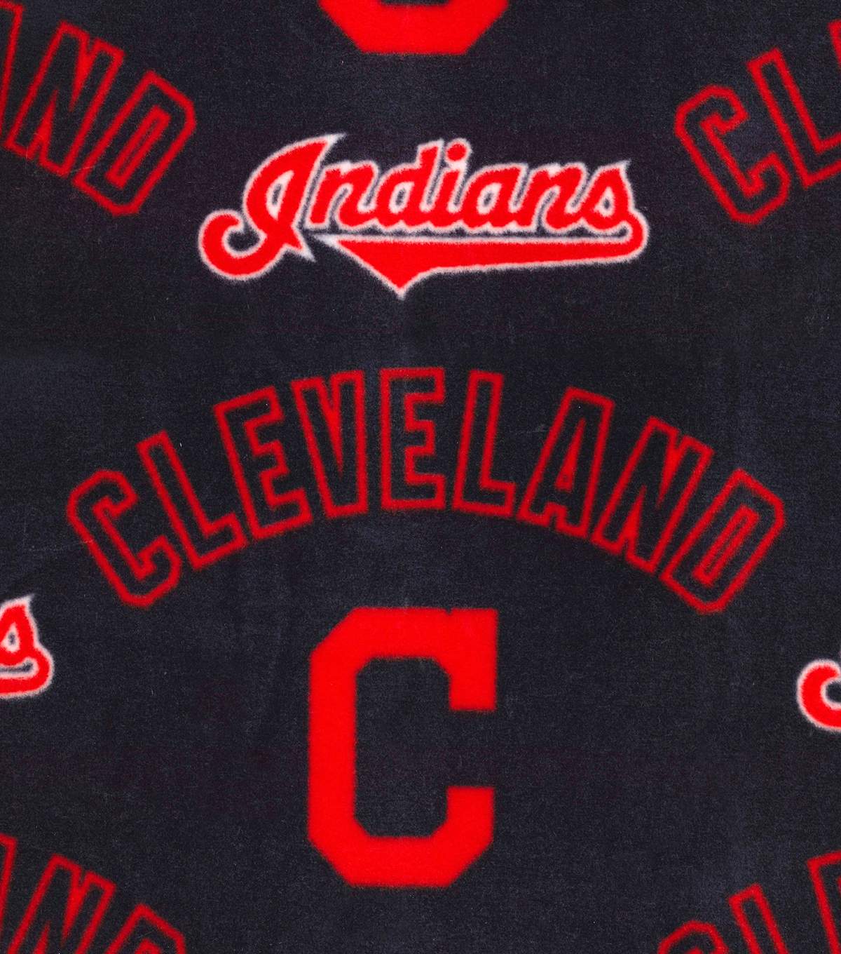 Cleveland Indians Fleece Fabric -New Block C