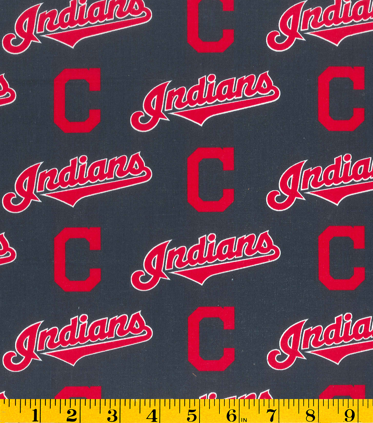 Cleveland Indians Cotton Fabric -Logo
