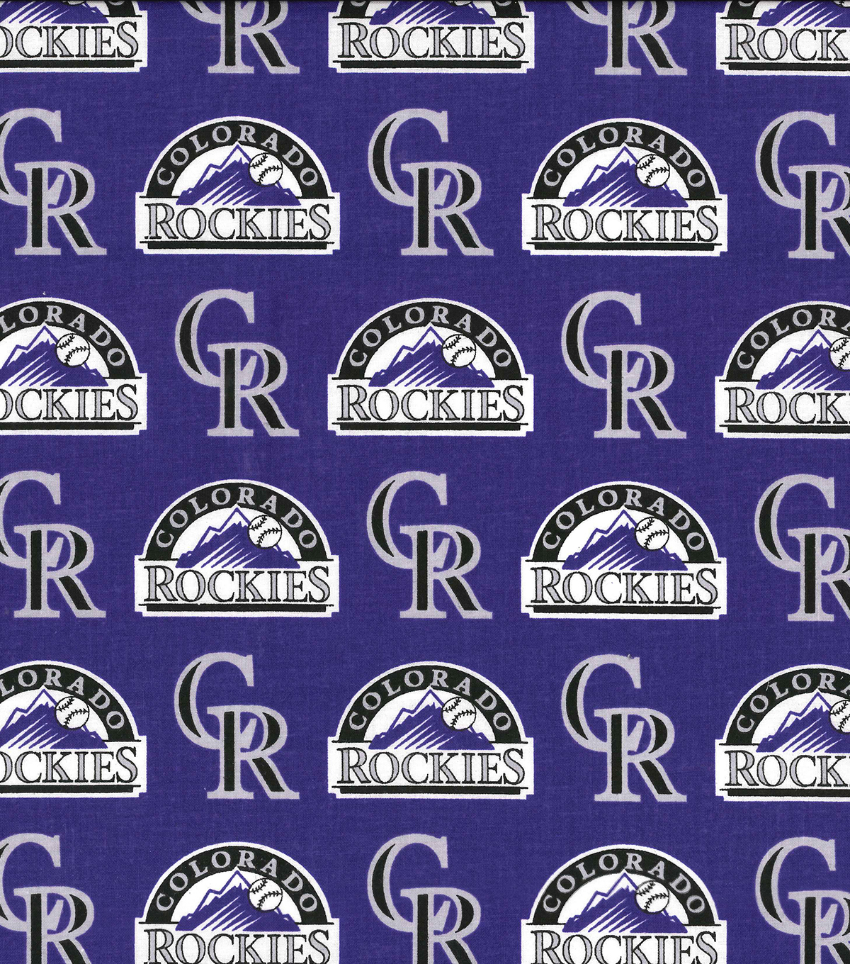 Colorado Rockies Cotton Fabric -Logo