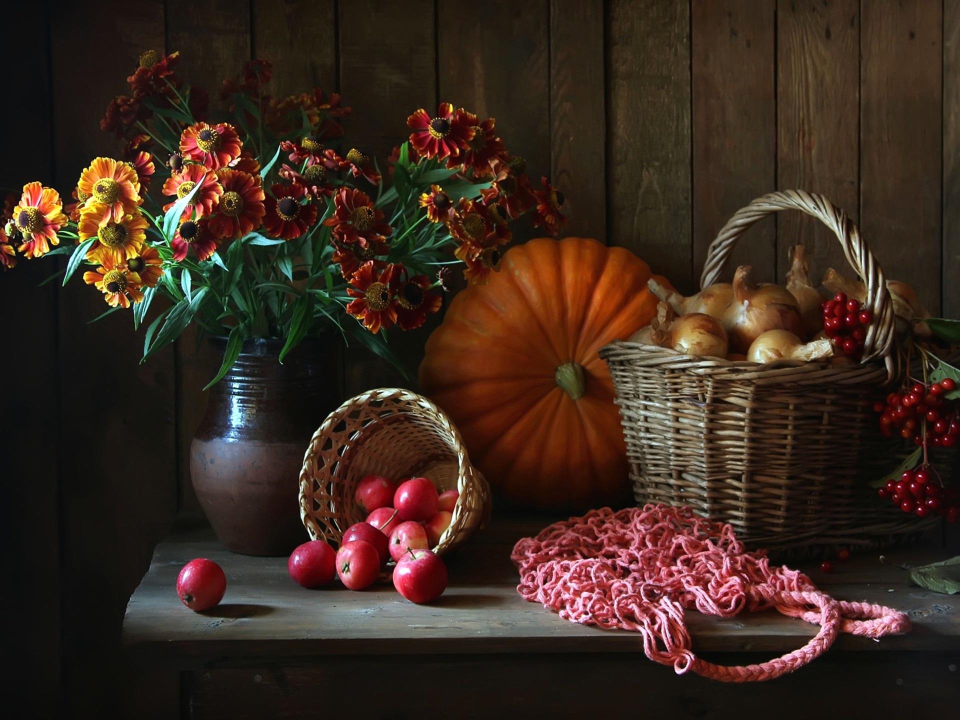 Pumpkins And Basket Wallpapers - Wallpaper Cave