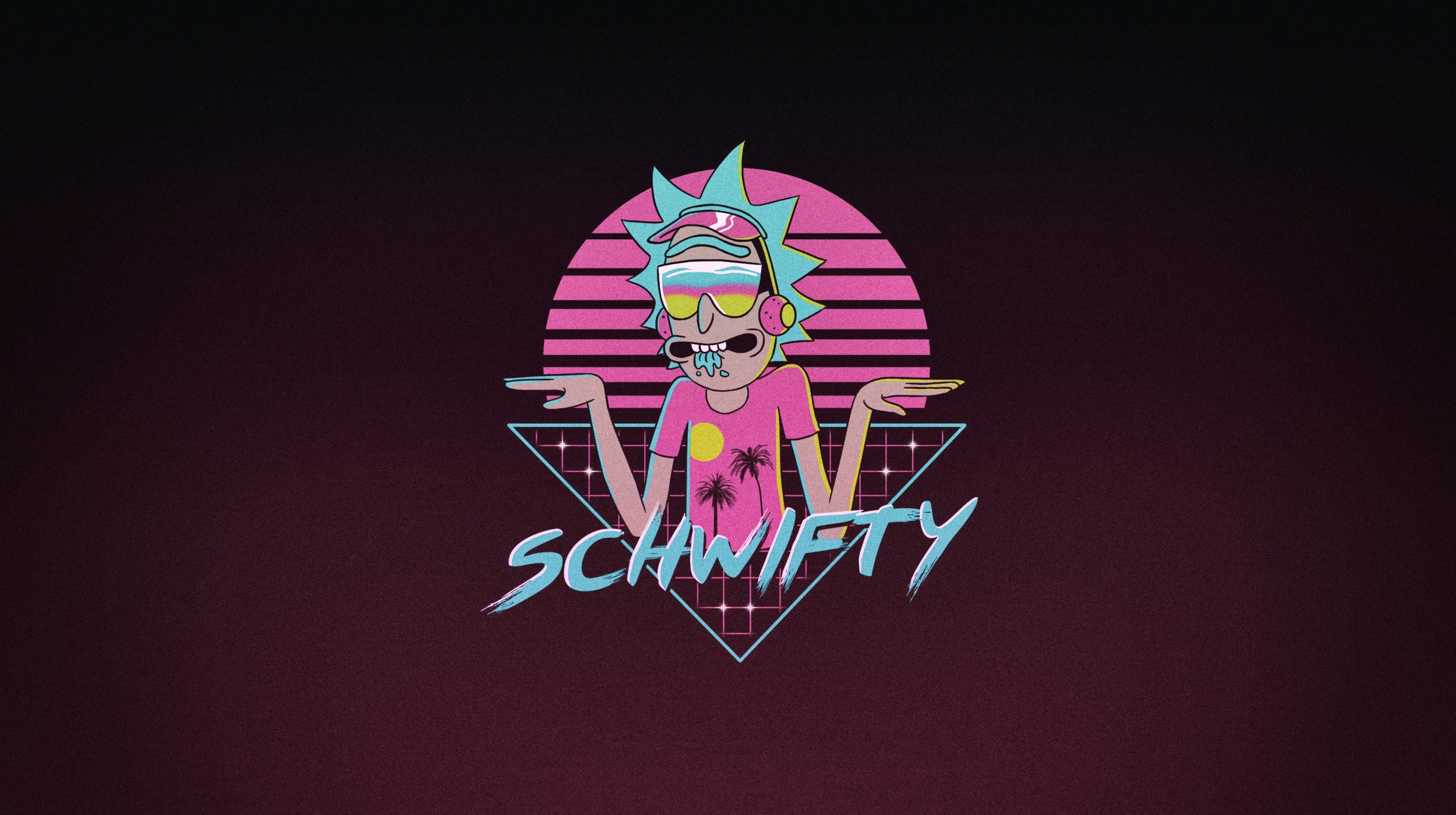 Rick And Morty Retrowave Wallpapers Wallpaper Cave