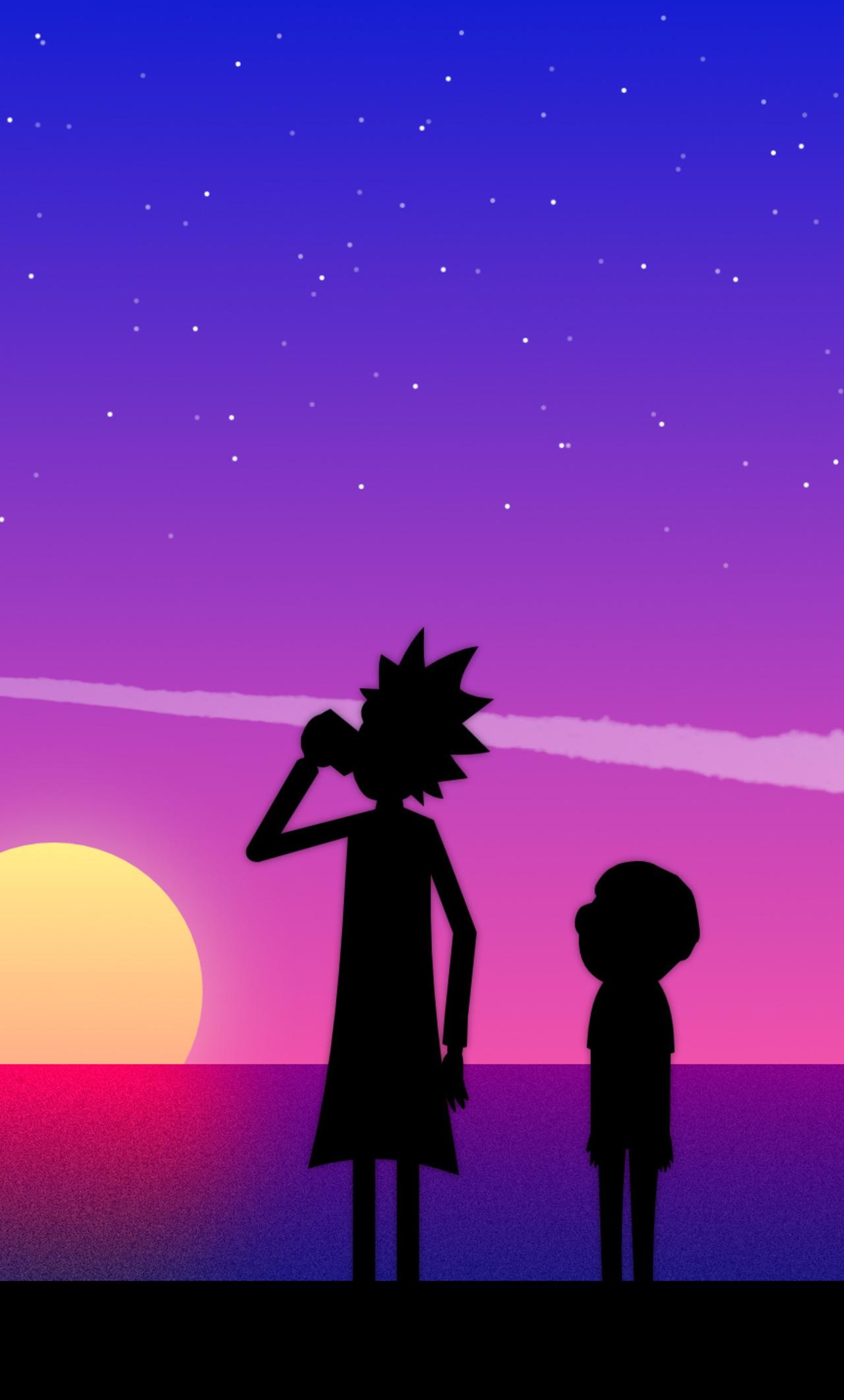 Rick And Morty Retrowave Wallpapers Wallpaper Cave