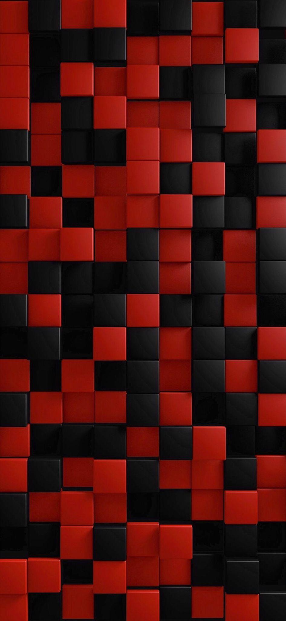 Red And Black Cube HD Wallpaper For Mobile, iPhone De