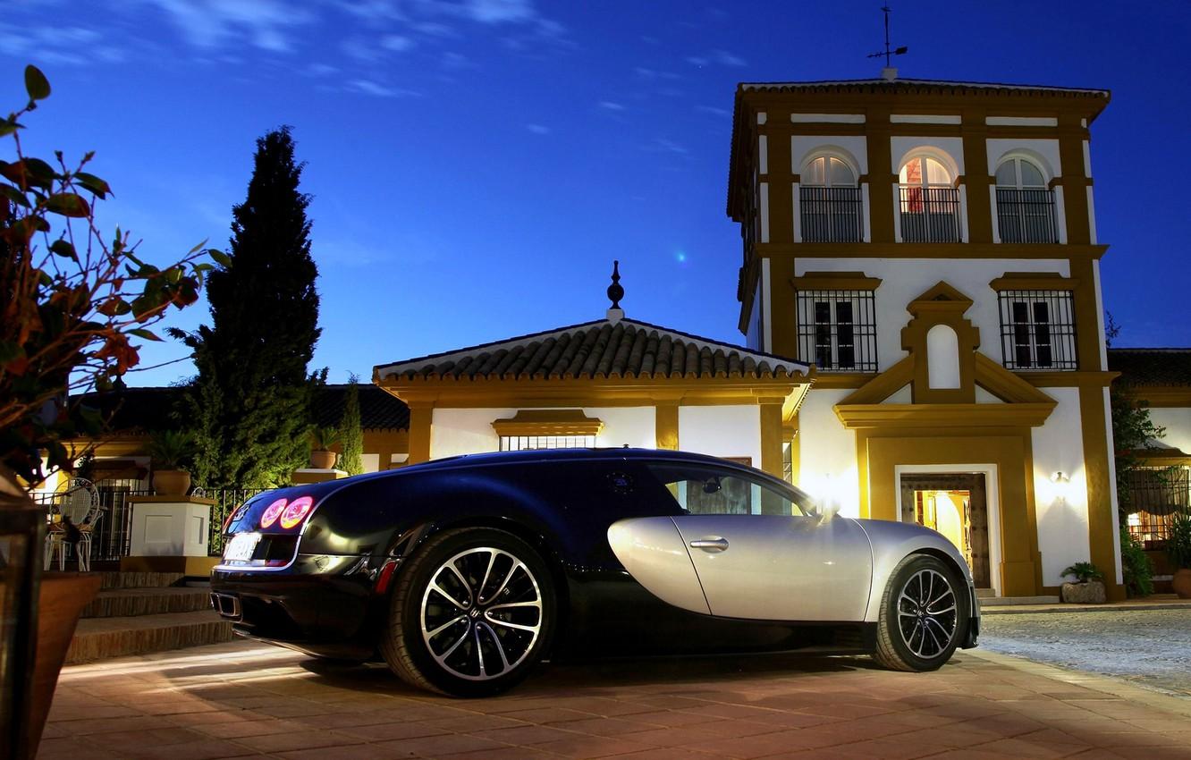 Wallpaper Night, Machine, Bugatti, Light, Veyron, Car, Bugatti