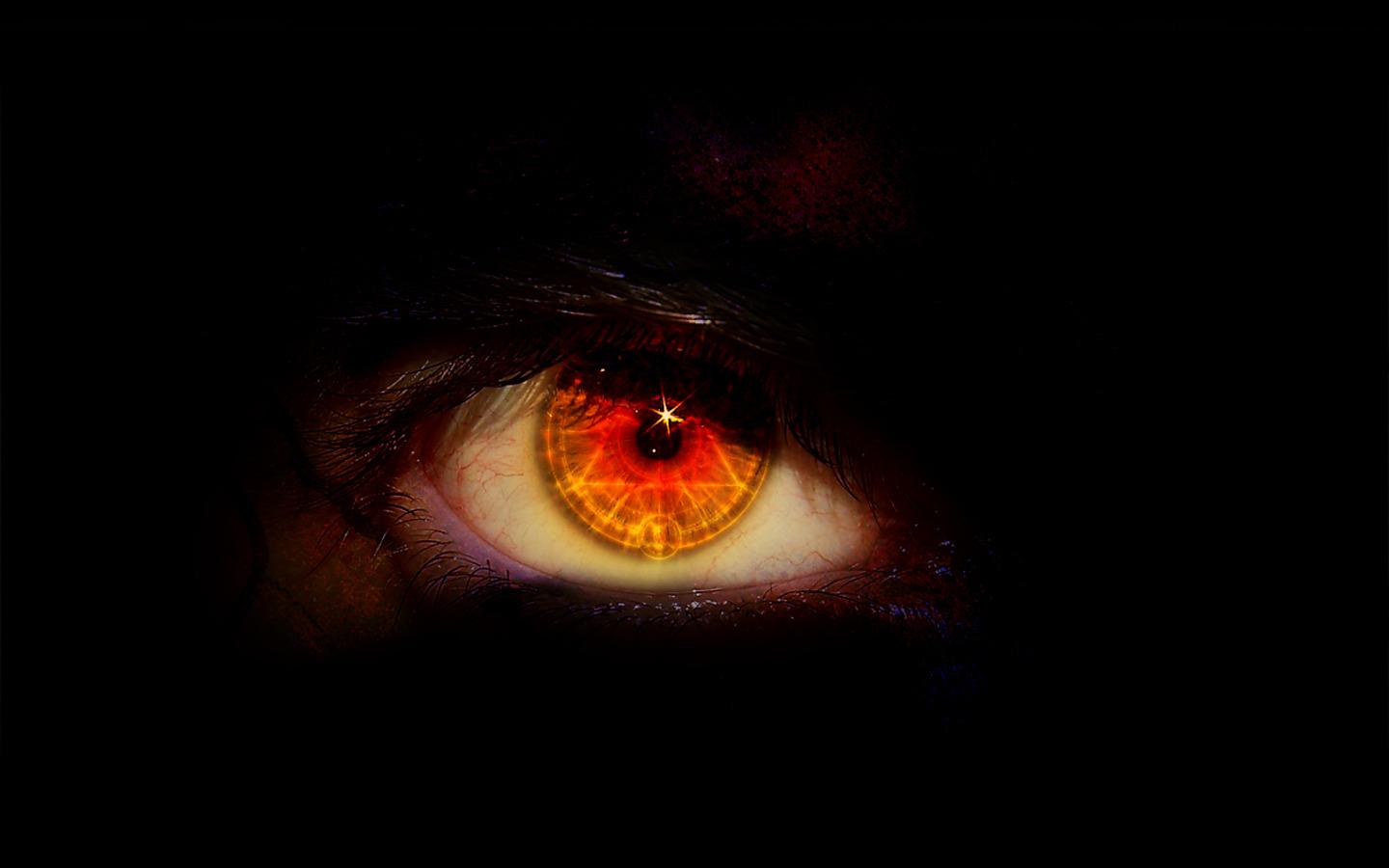 Horror evil eyes in fear Wallpaper 1440x900