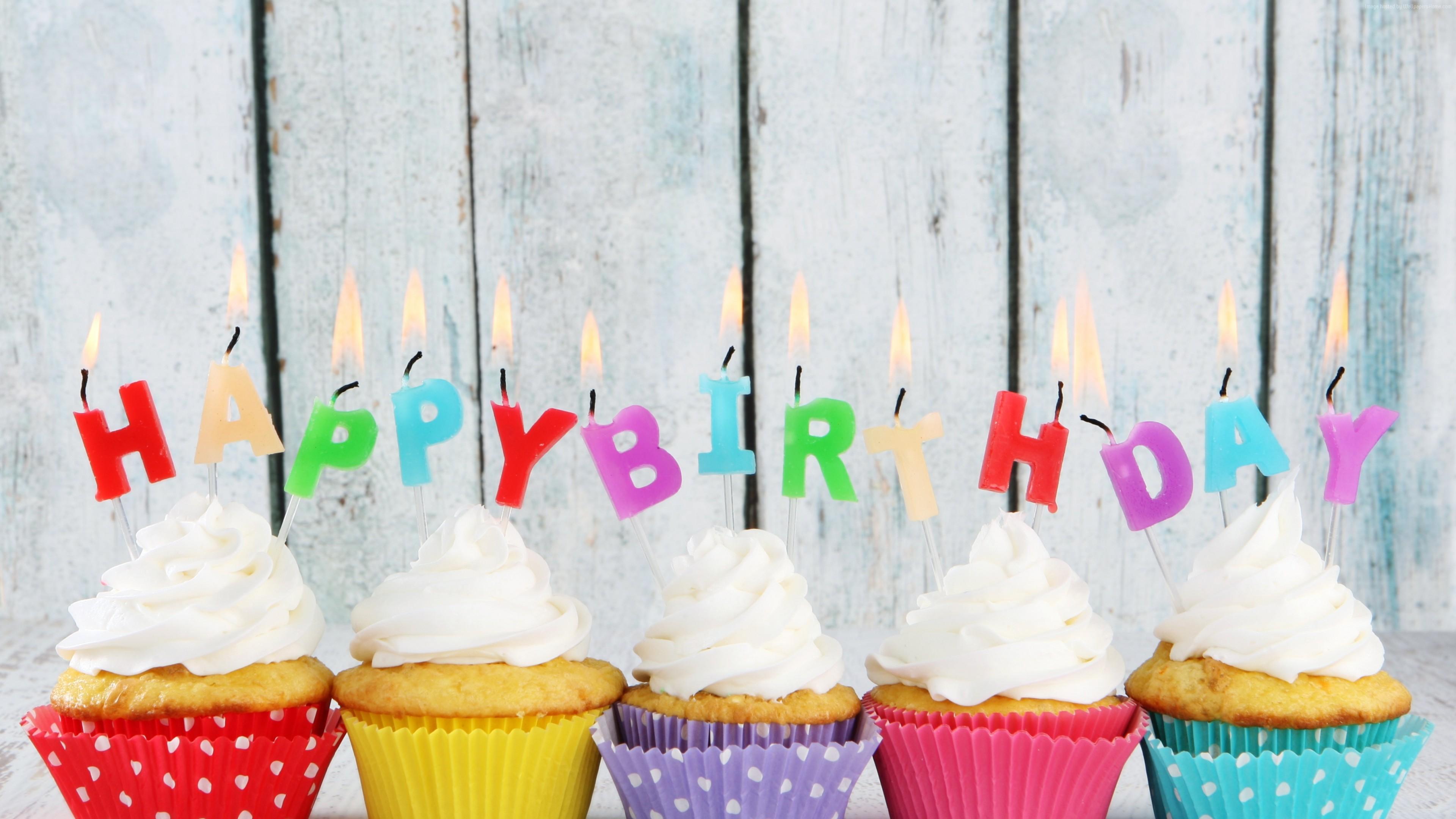 Hd Happy Birthday Cupcakes Wallpaper Birthday Rainbow Cake