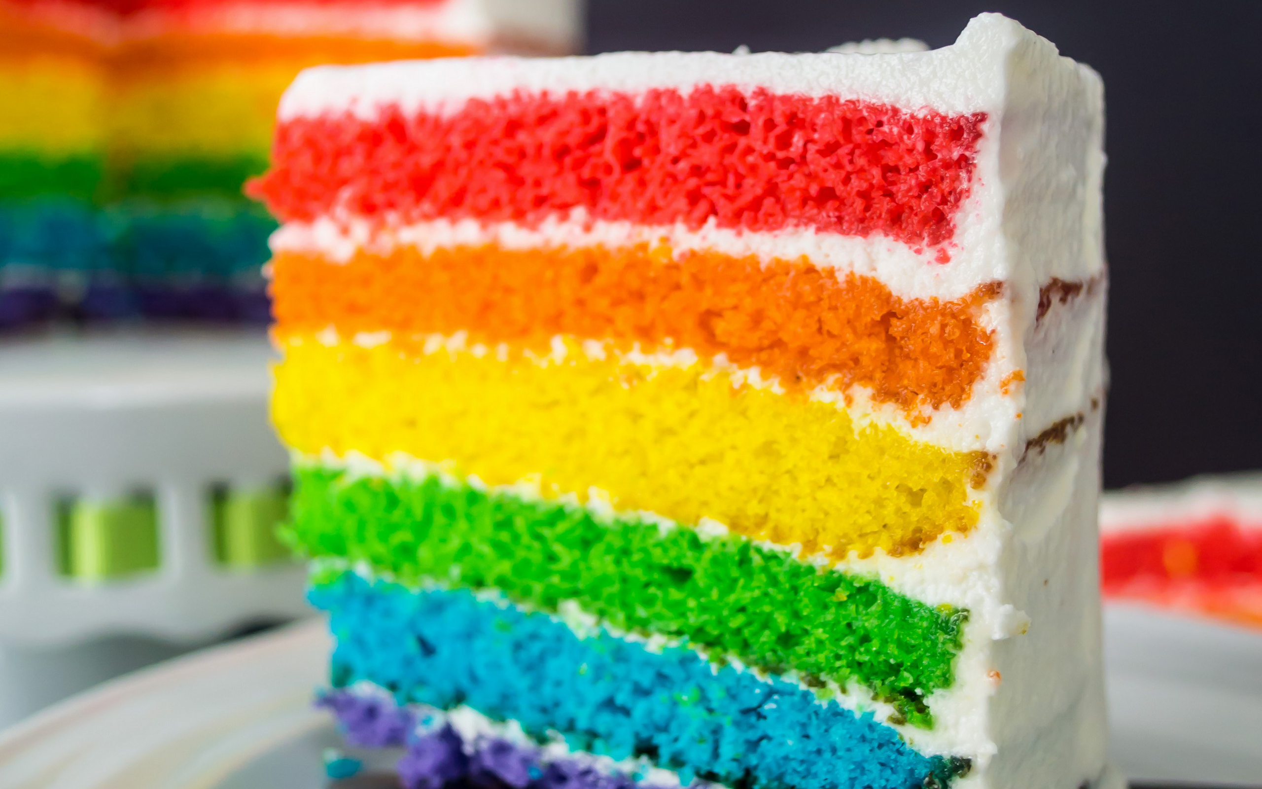 Download wallpaper Birthday cake, colorful cake, rainbow cake