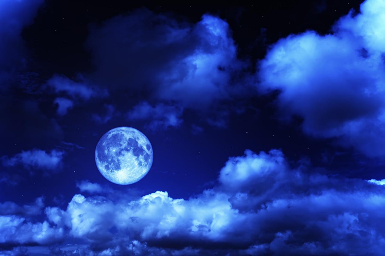 Picture Nature Sky Moon night time Clouds