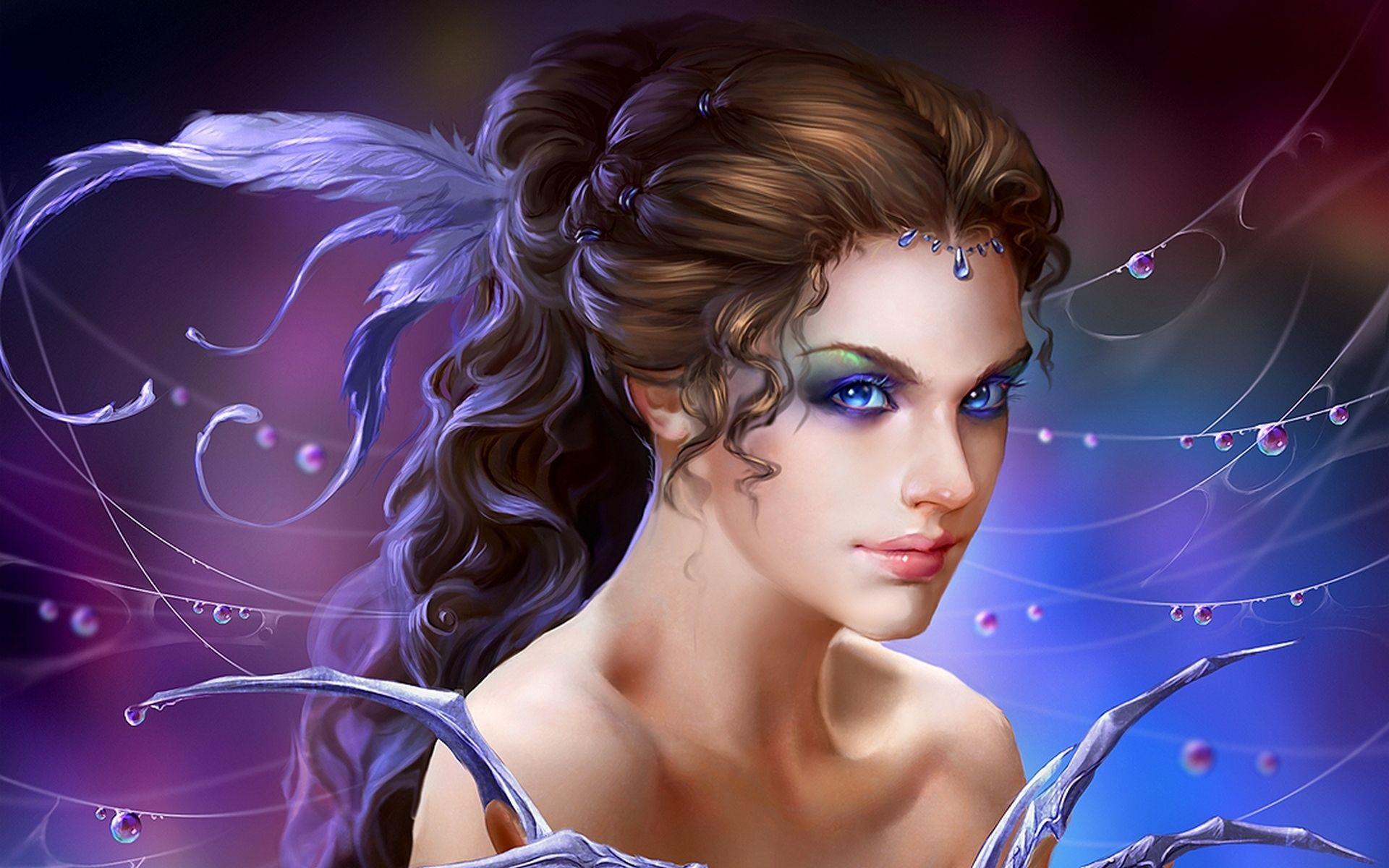 Beautiful Fantasy Fairy Picture. Cute Girl Fantasy 3D Wallpaper
