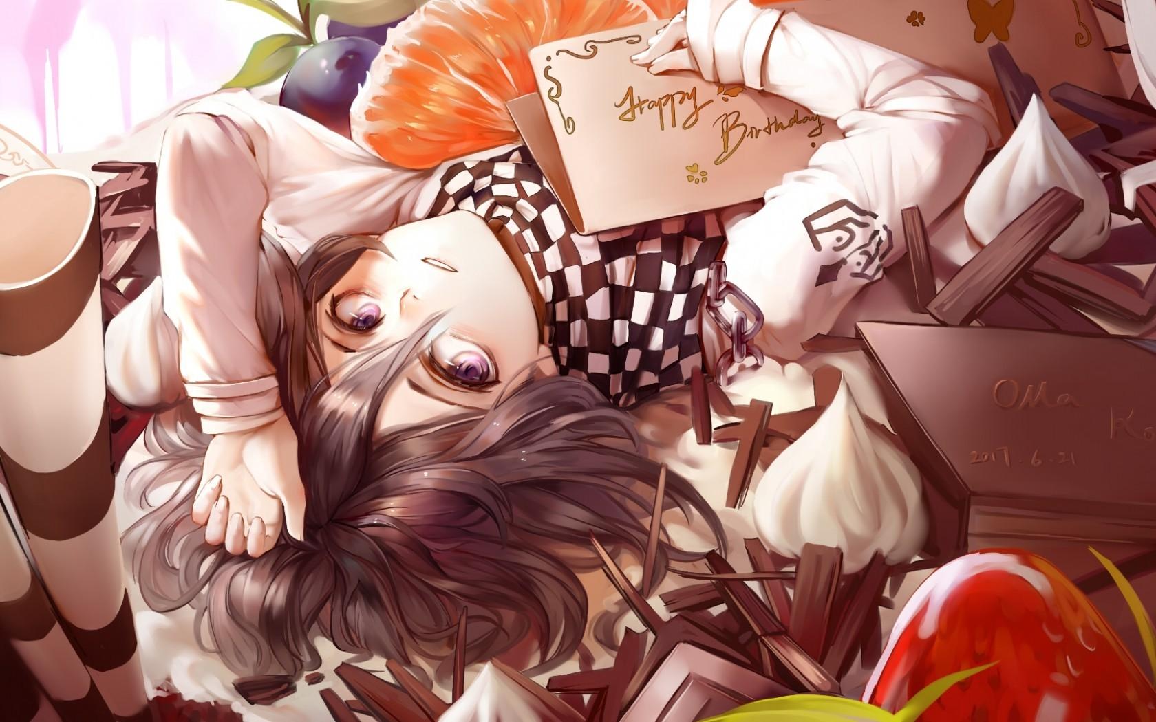 Download 1680x1050 Danganronpa V3, Oma Kokichi, Lying Down