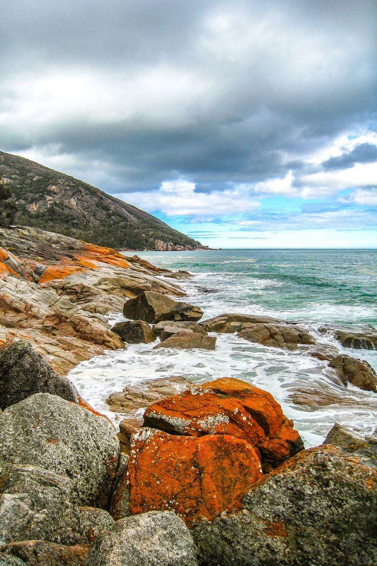 Colorful rocks at Wineglass Bay in Australia #Australia #rocks