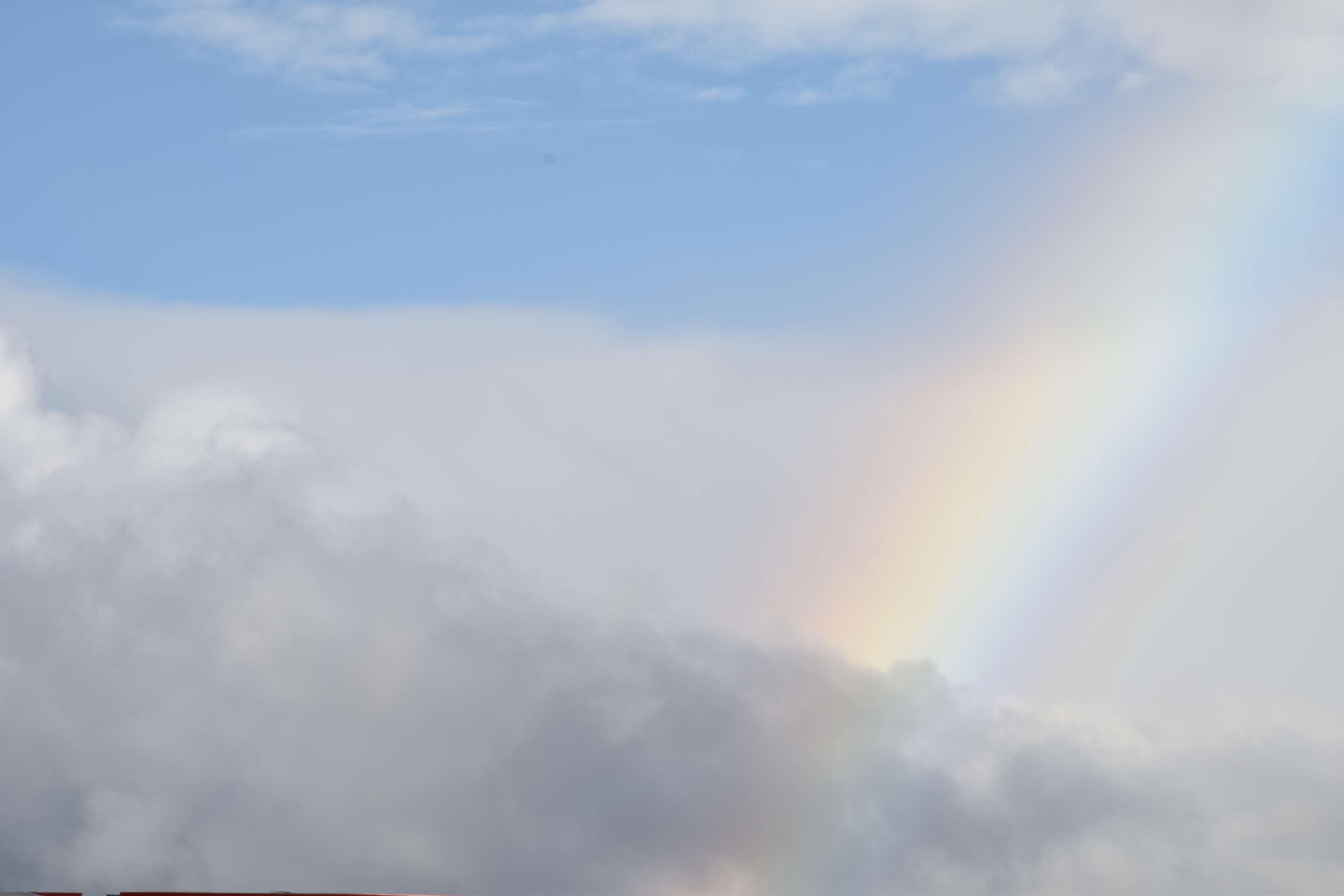 arco iris, blue sky, clouds, luck, rainbow, sky 4k wallpaper