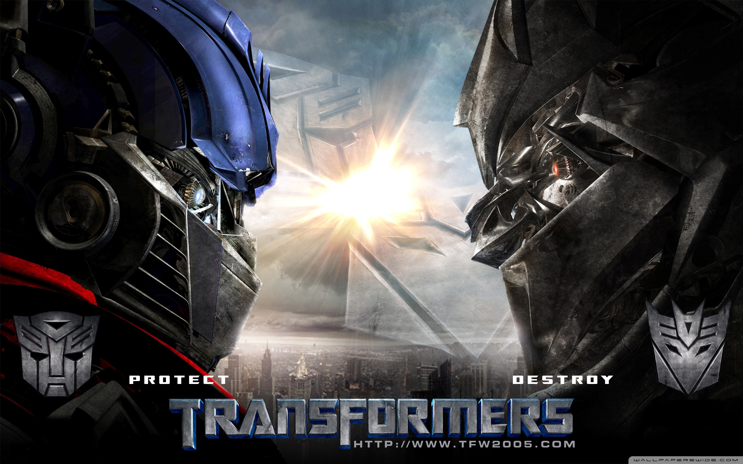 Transformers Movie Face Off Clash City Ultra HD Desktop Background Wallpaper for 4K UHD TV, Widescreen & UltraWide Desktop & Laptop, Tablet