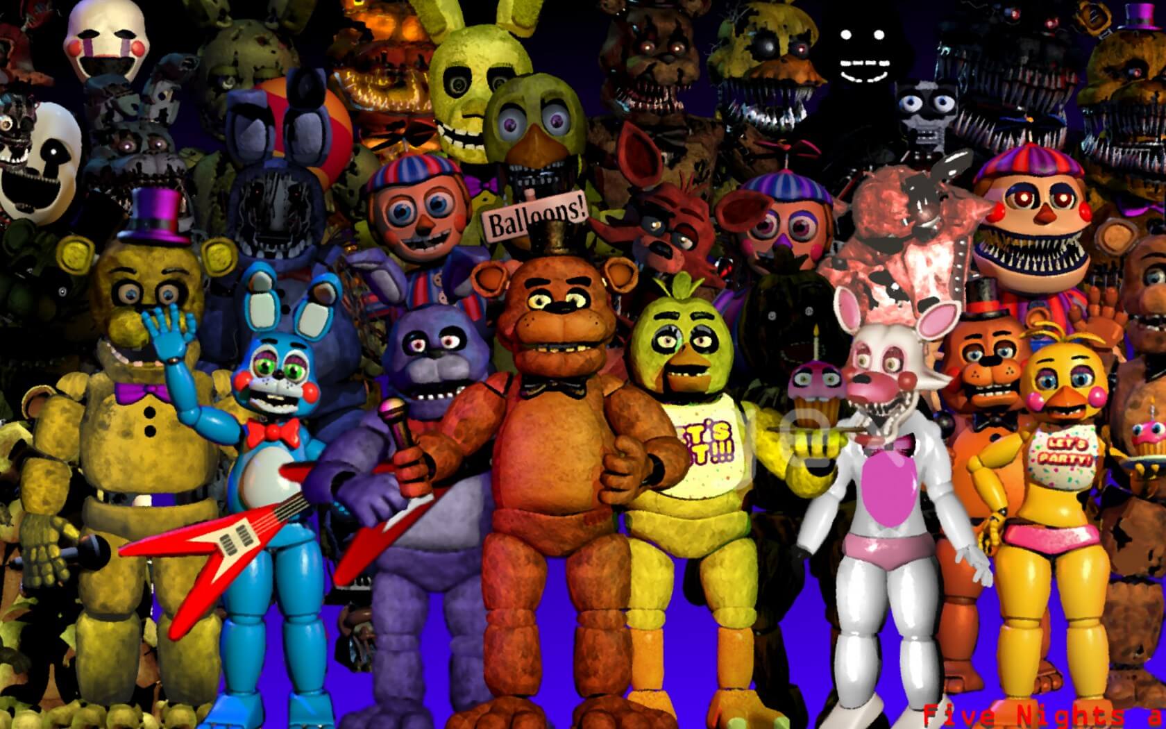 Где можно аниматроников. FNAF. Обои ФНАФ. АНИМАТРОНИКИ. АНИМАТРОНИКИ фон.