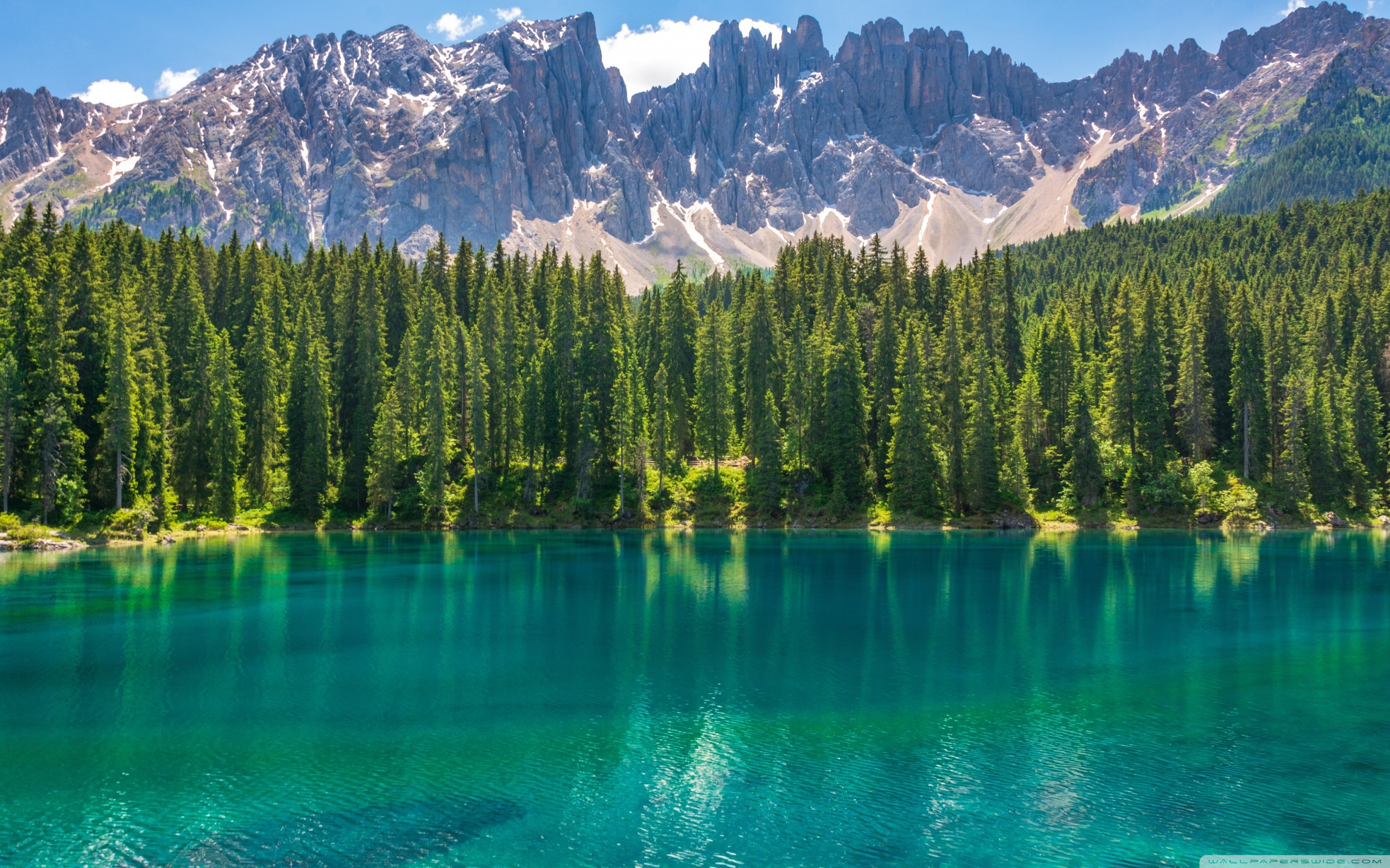 Karersee Lake, Dolomites Mountains, Italy ❤ 4K HD Desktop Wallpaper