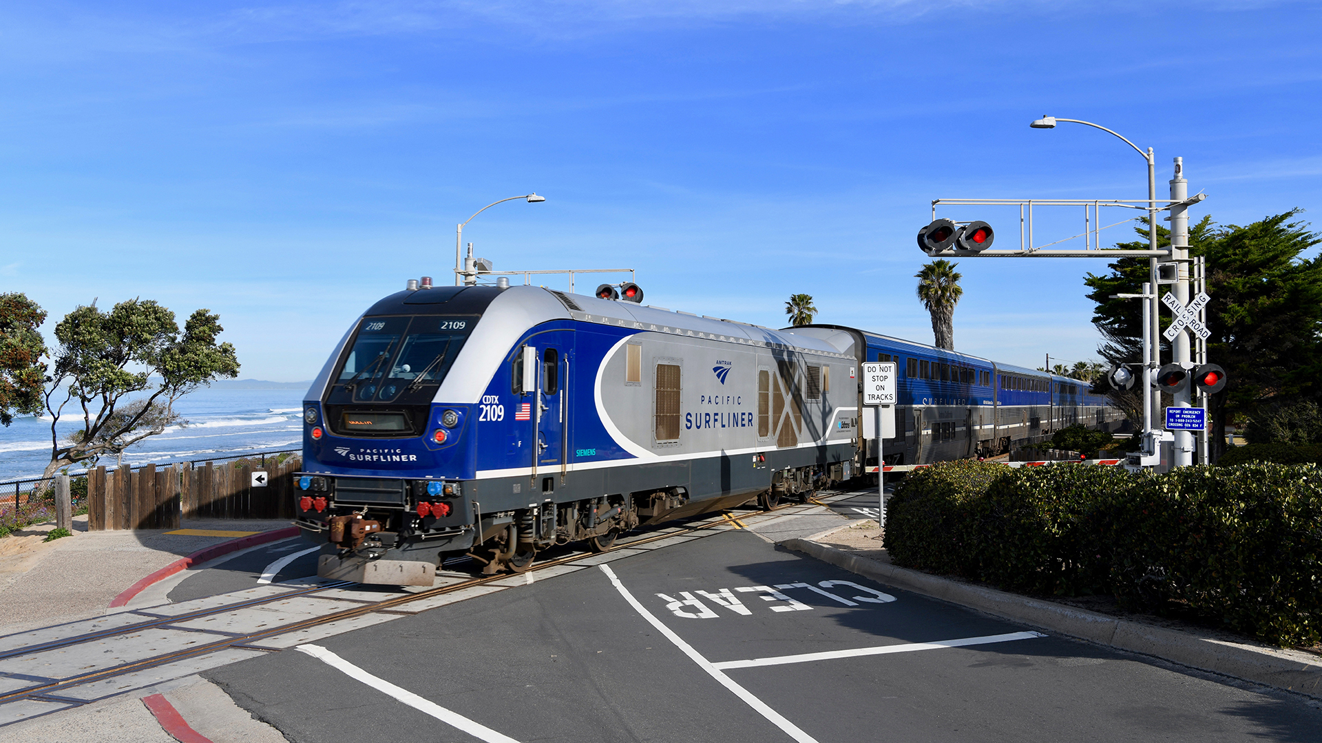 Amtrak Pacific Surfliner Works with the Los Angeles Angels