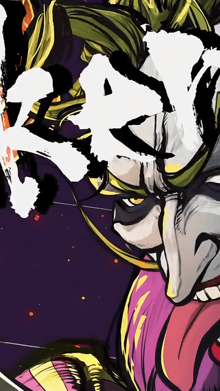Download 750x1334 Batman Ninja, Joker, Creepy, Artwork