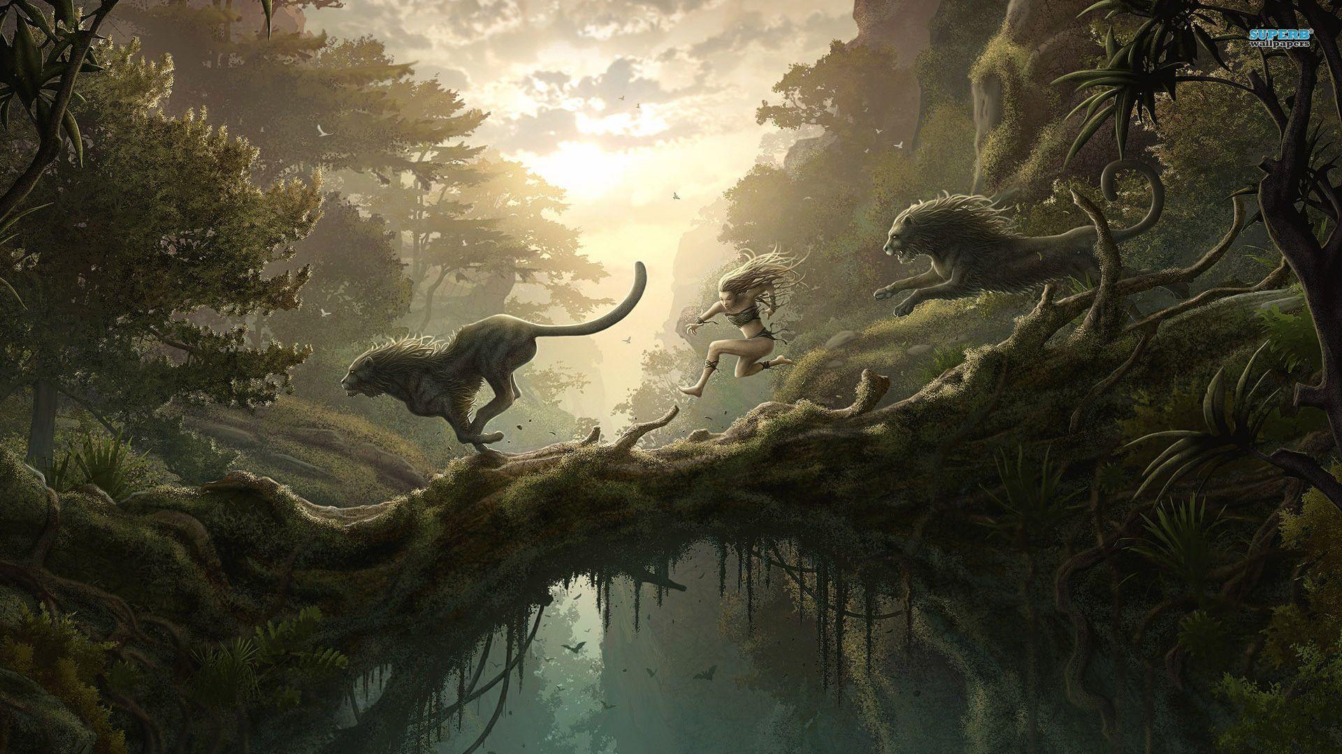 Collection by Nelson Flores Top HDQ) Fantasy Forest Wallpaper HD