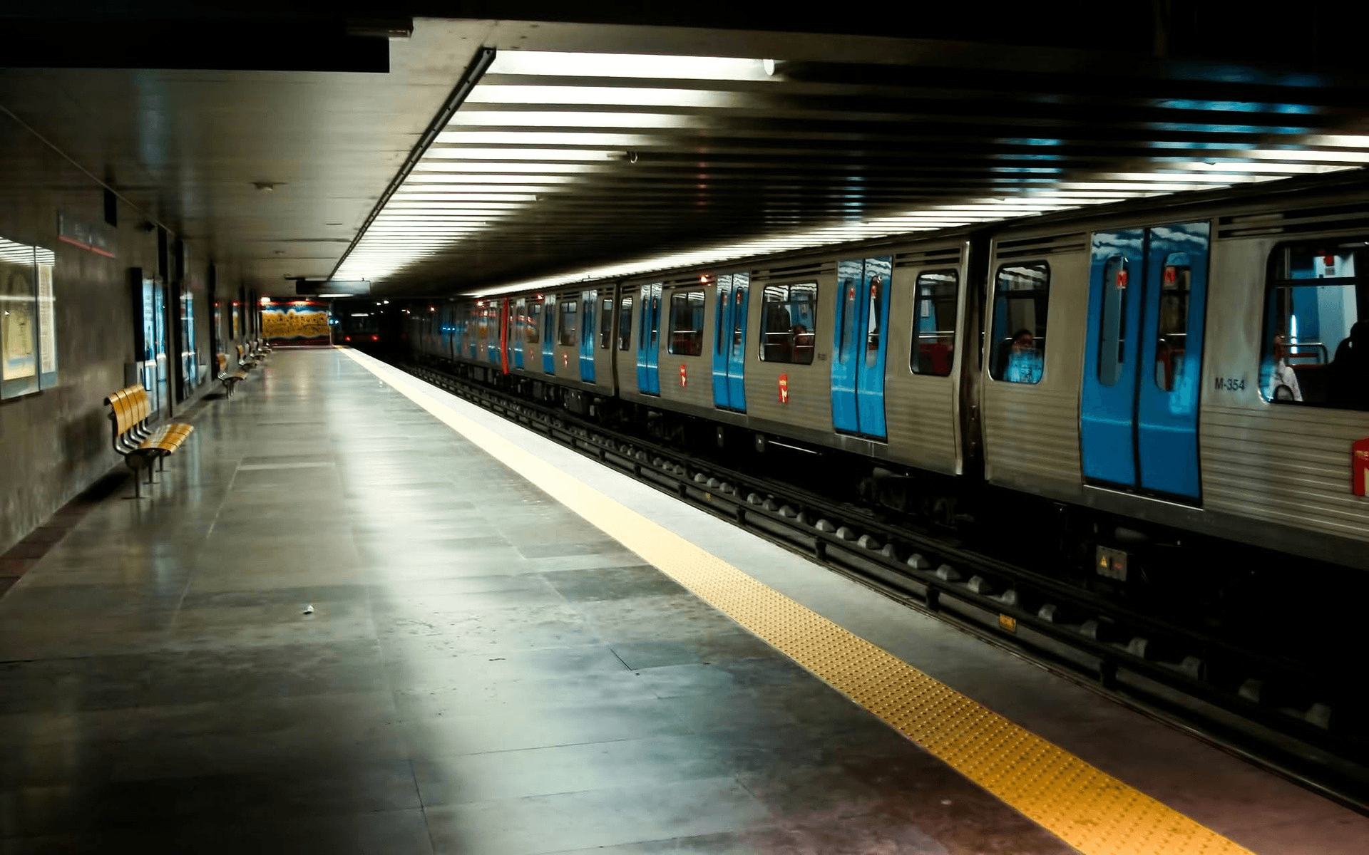 subway station Black Women Art. Train