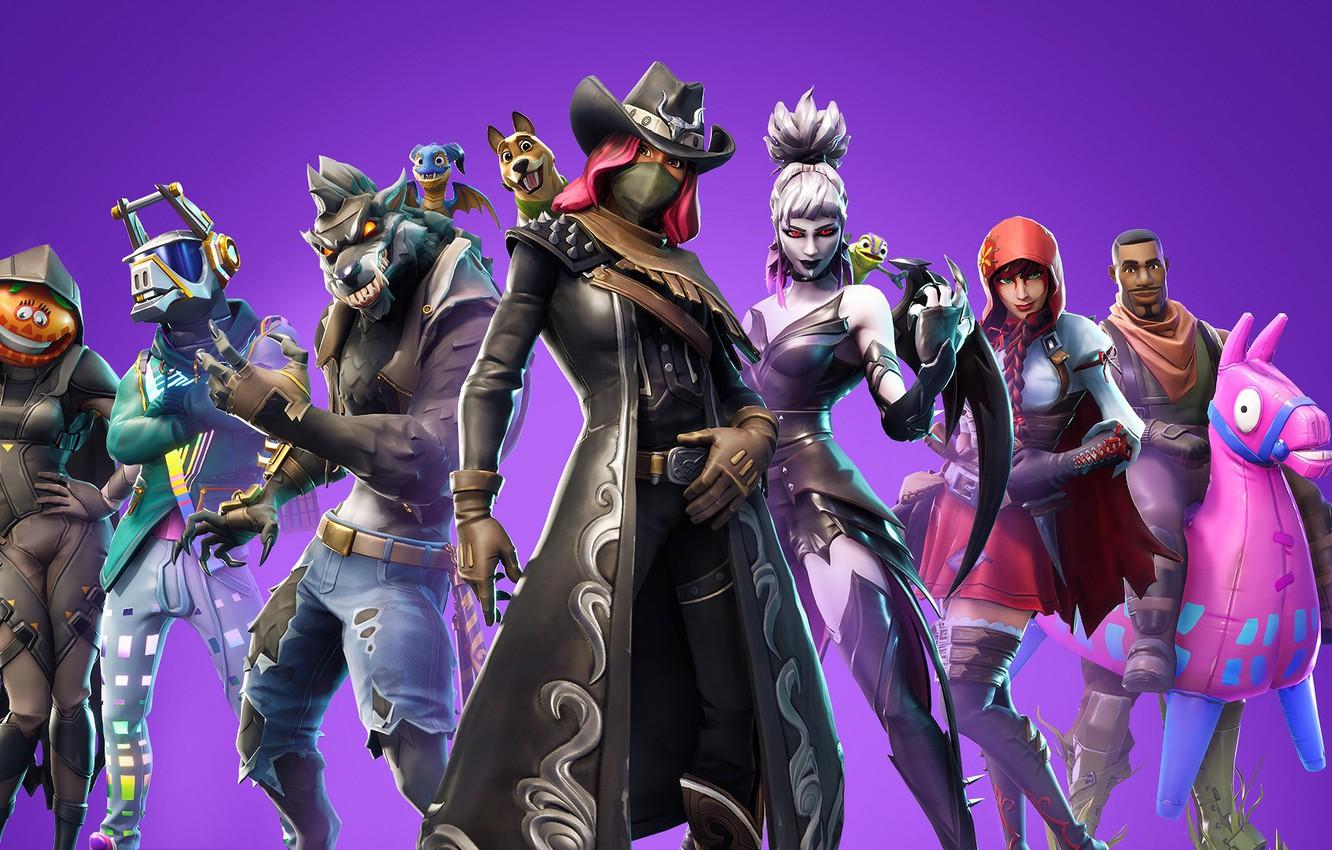 Wallpaper background, group, characters, Fortnite image