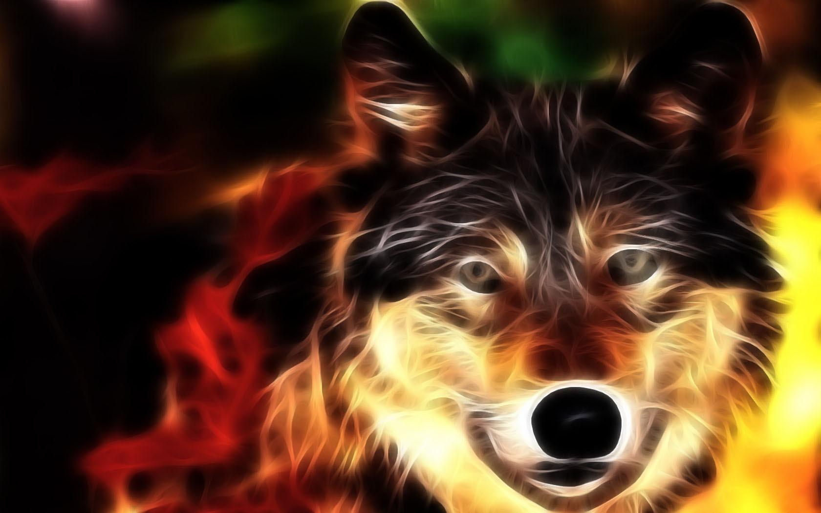 Wolf, Fire, Animals Wallpaper and Picture, Photo