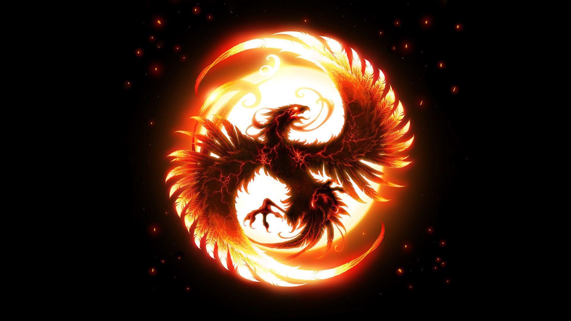 Wings of the Phoenix bird fire