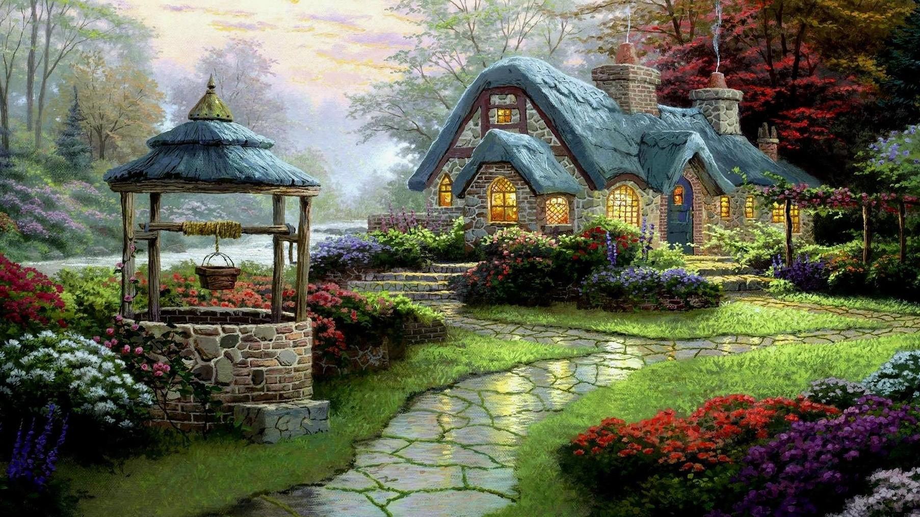 Beautiful, English, Cottage, HD, Cool, Wallpaper, Free, Cottage