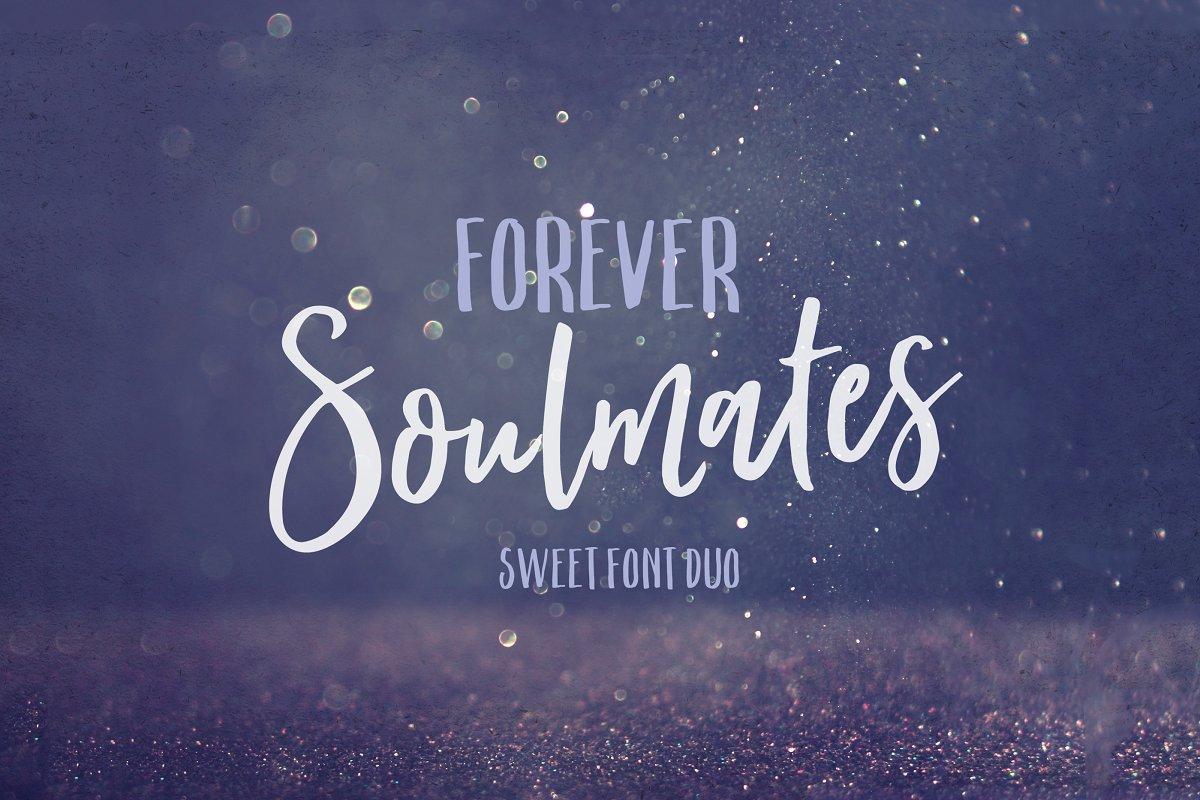 Forever Soulmates Font Duo Script Fonts Creative Market